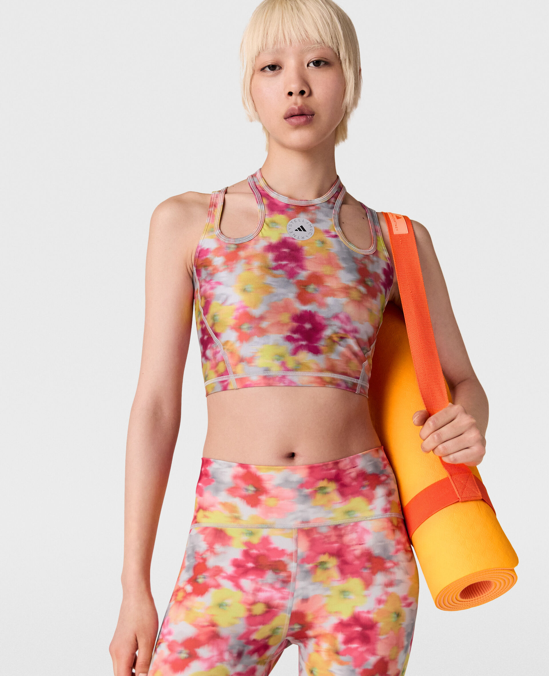 TruePurpose High-Shine Training Crop Top-Multicoloured-model