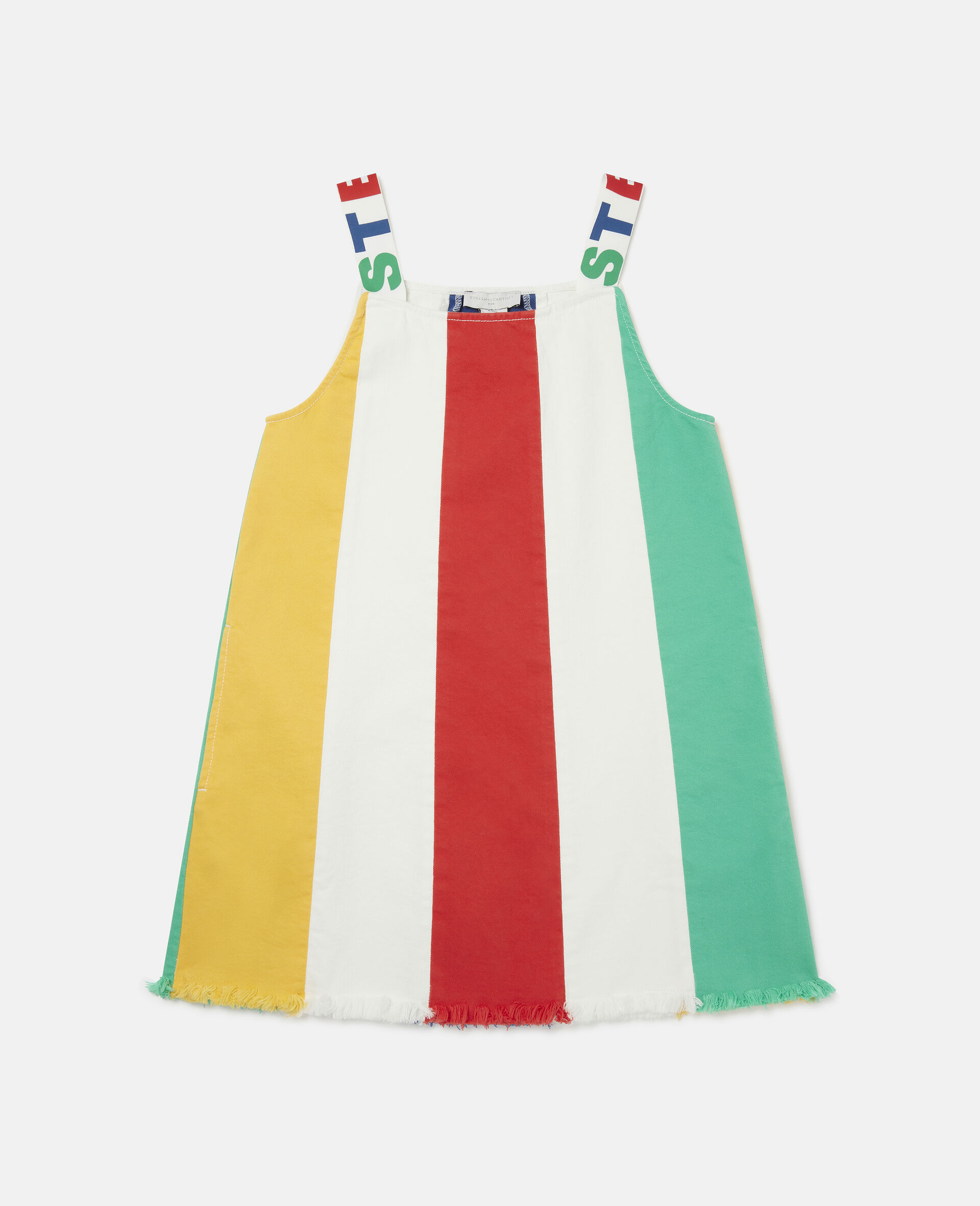 Colour Block Denim Dress-Multicolour-large image number 0