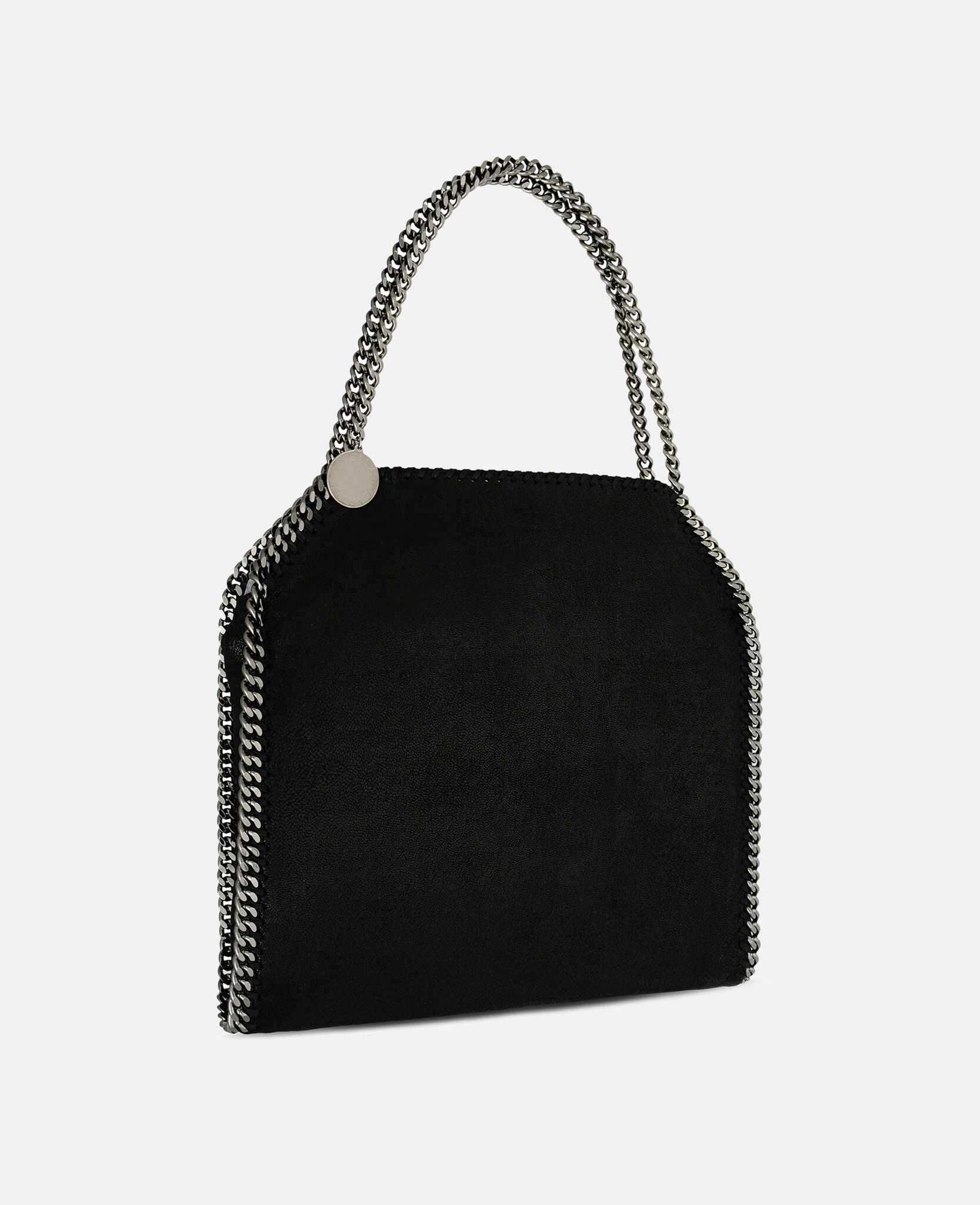 STELLA MCCARTNEY Logo-perforated vegetarian leather shoulder bag |  NET-A-PORTER