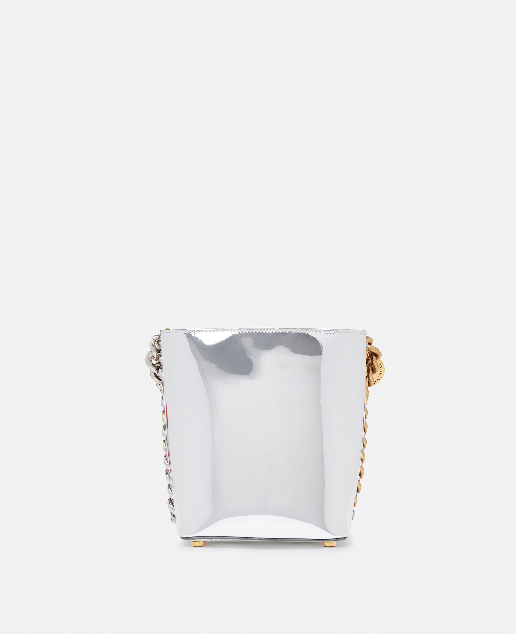 Frayme Mirrored Chrome-Finish Bucket Bag