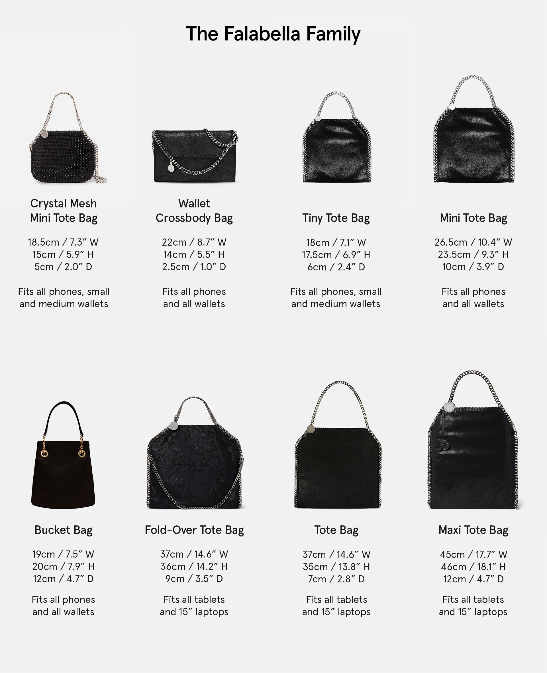 Women Black Falabella Crystal Mesh Mini Tote Bag | Stella McCartney US