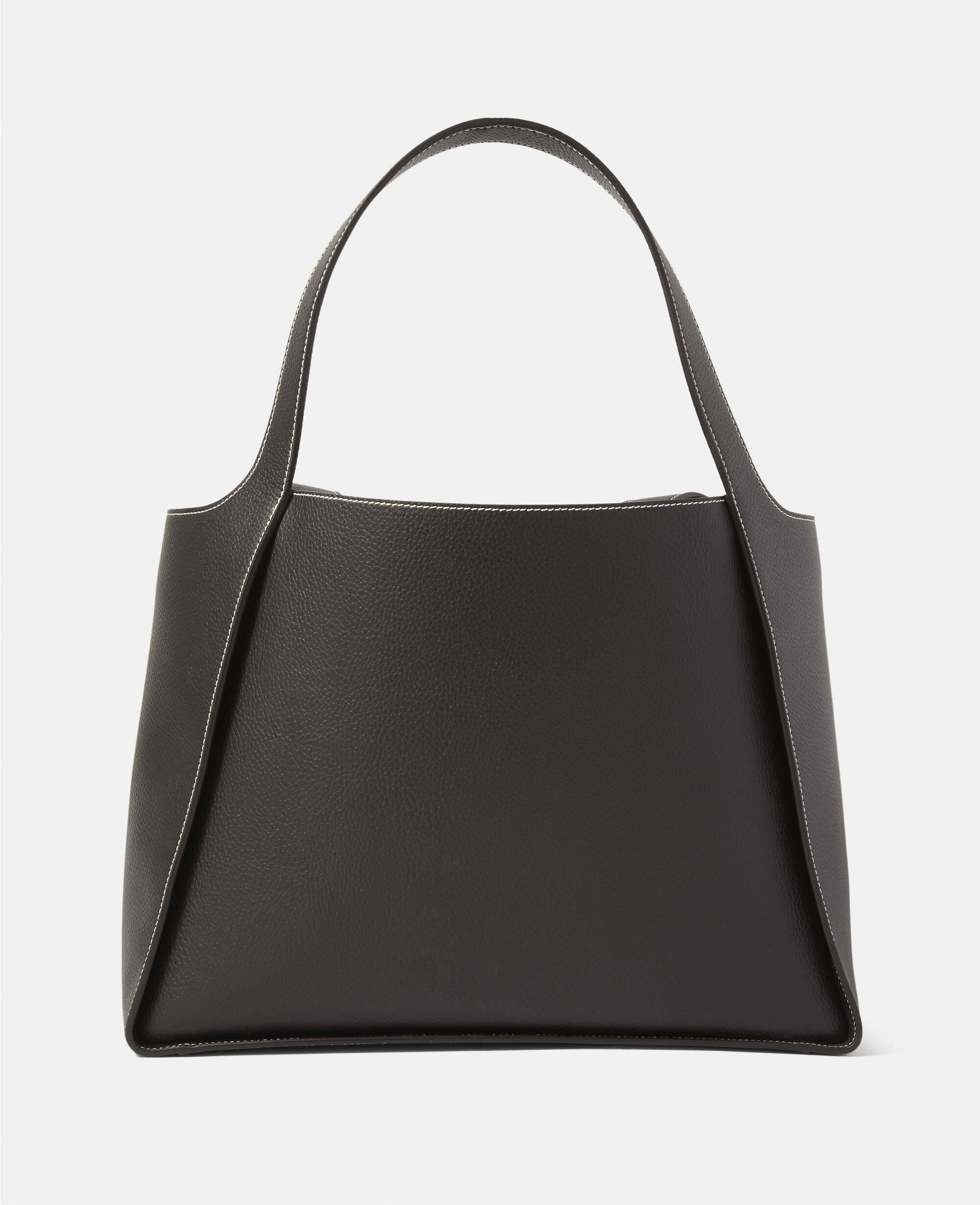 Women ブラック ロゴ グレイン オルター マット トートバッグ | Stella McCartney JP
