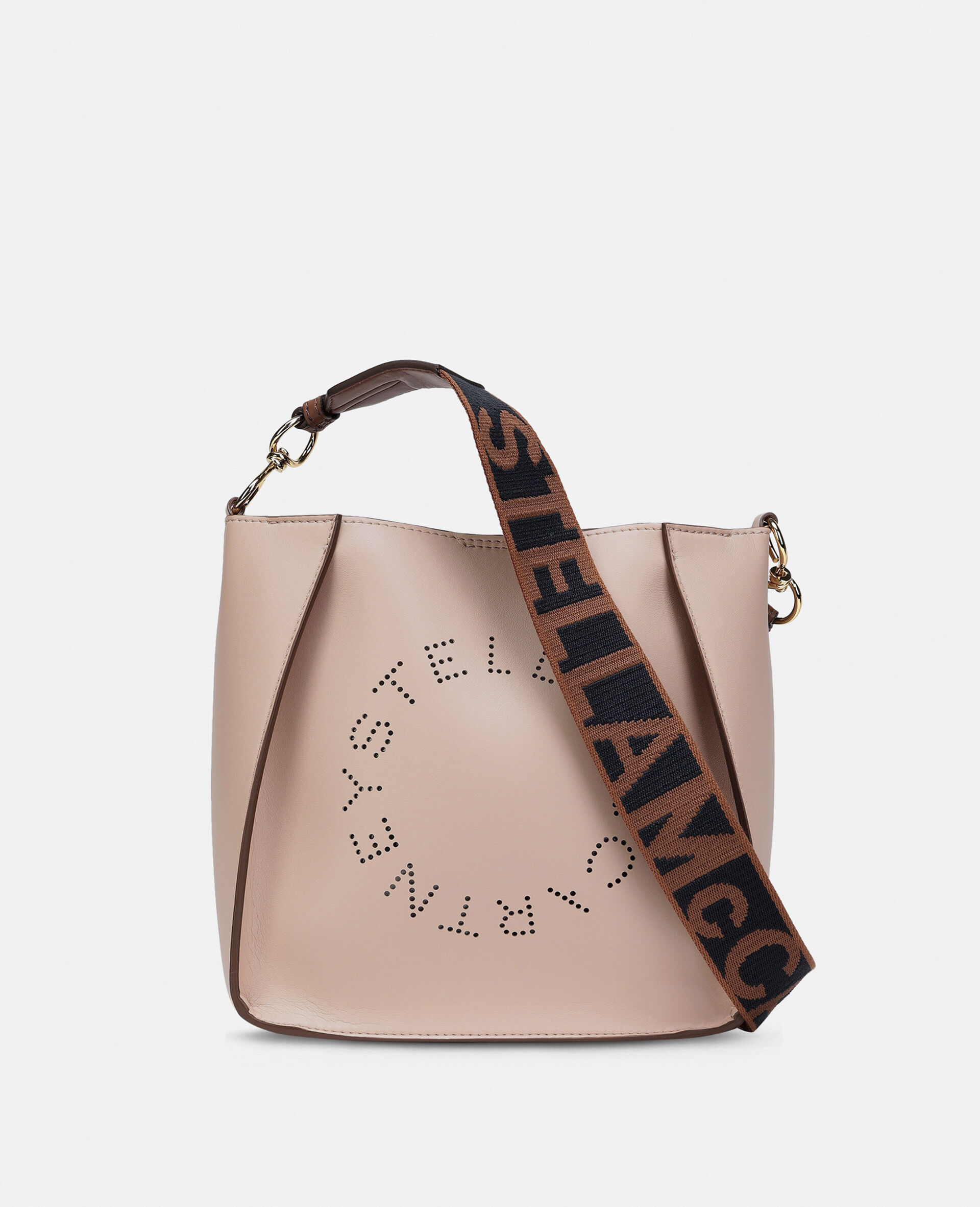 Stella Logo Shoulder Bag-Pink-model