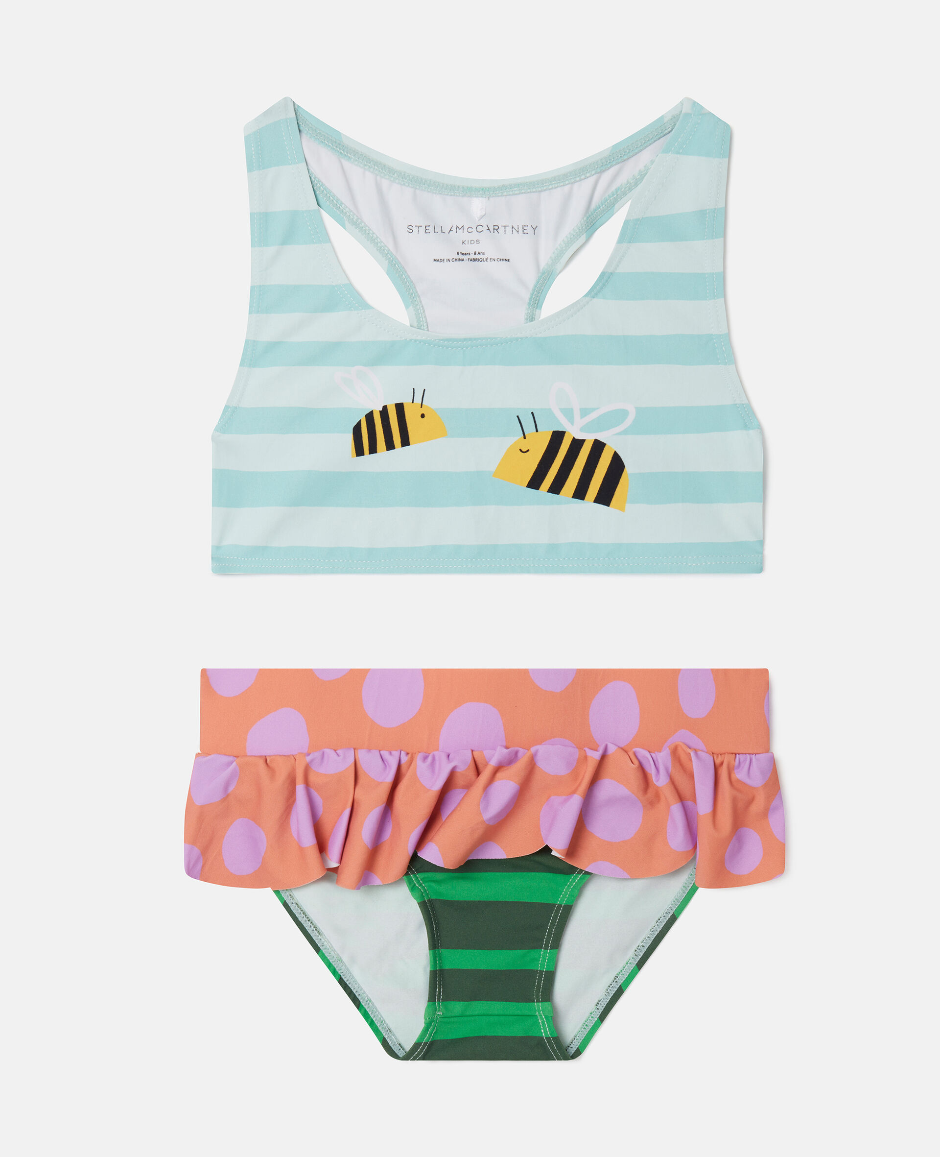Bumblebee Landscape Print Bikini Set-Multicoloured-model