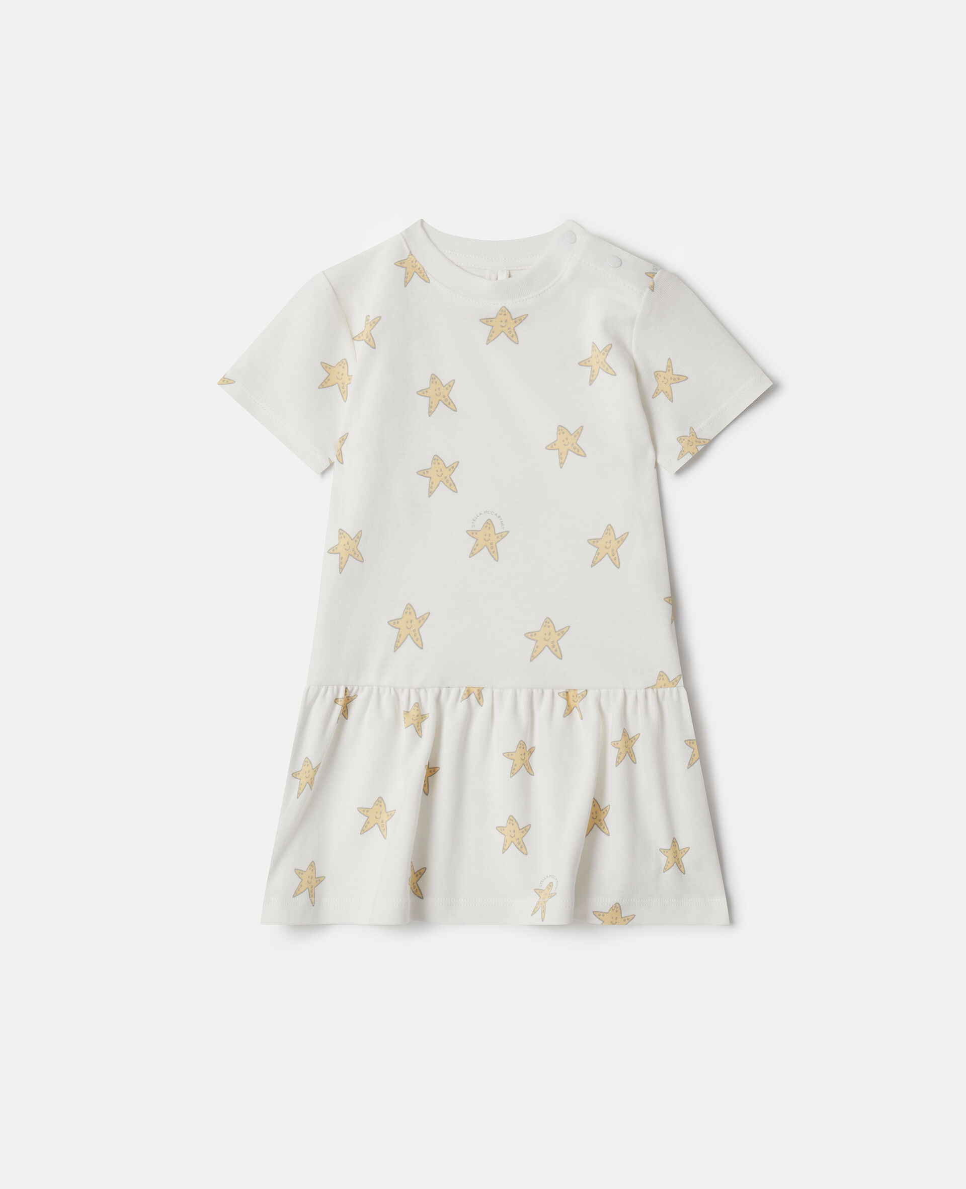 Smiling Stella Star Print Frilled Dress-Multicoloured-large image number 0