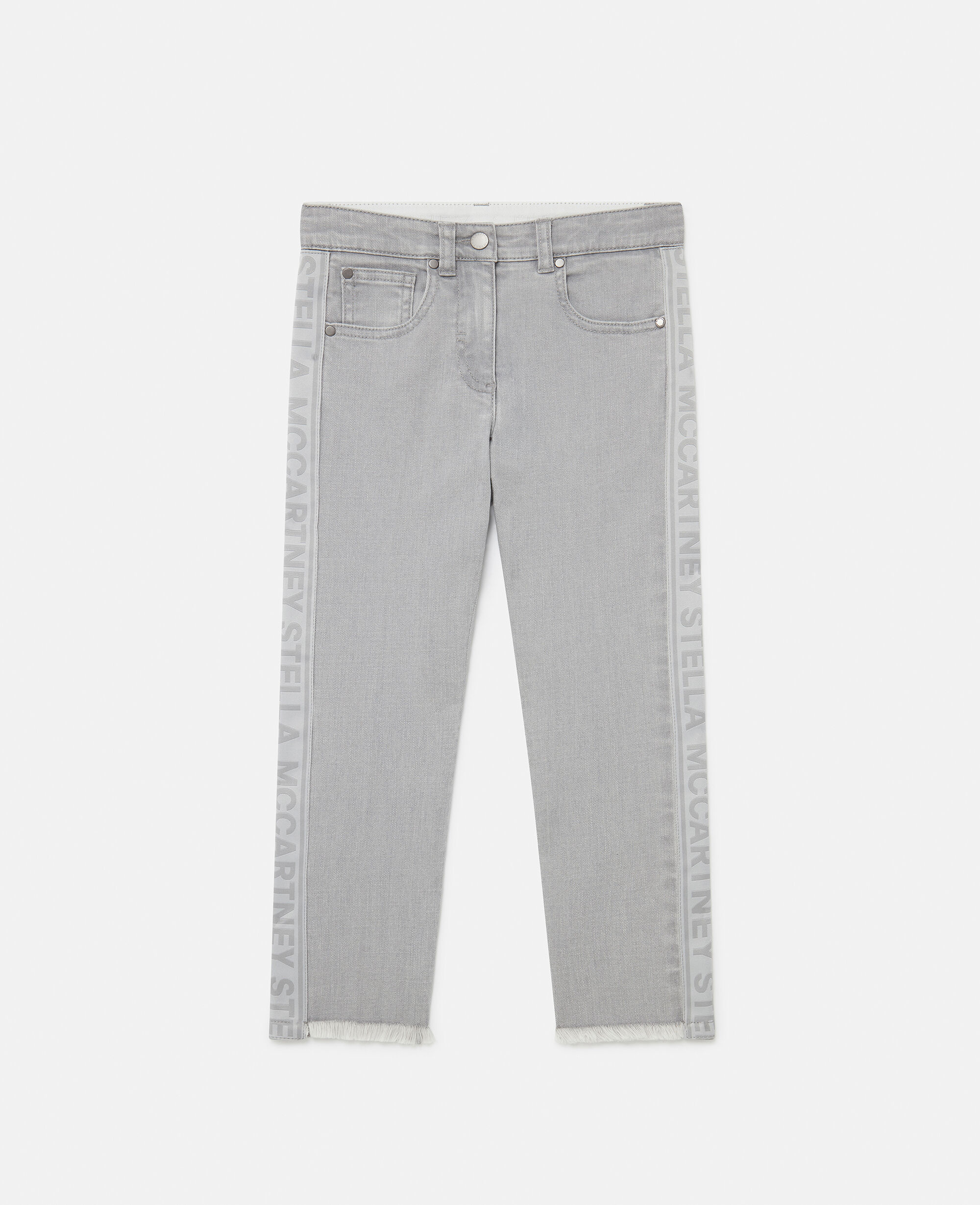 Women Grey Branded Panel Denim Jeans | Stella McCartney JP