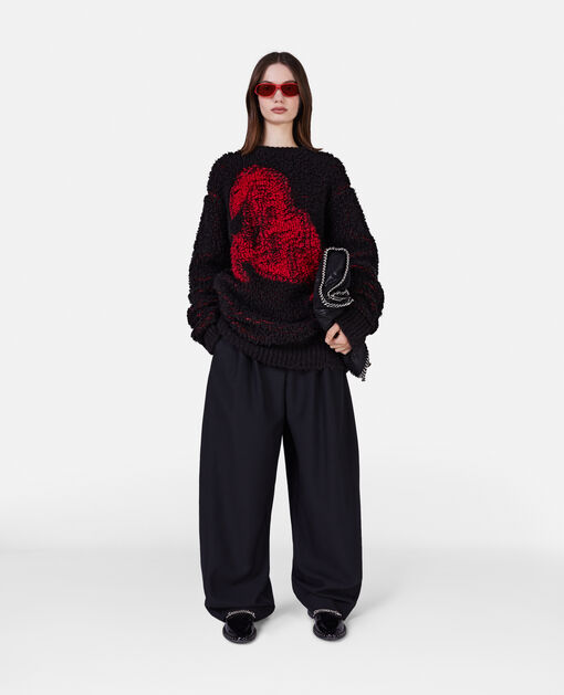 Zara - Jacquard Knit Sweater - Light Beige - Unisex