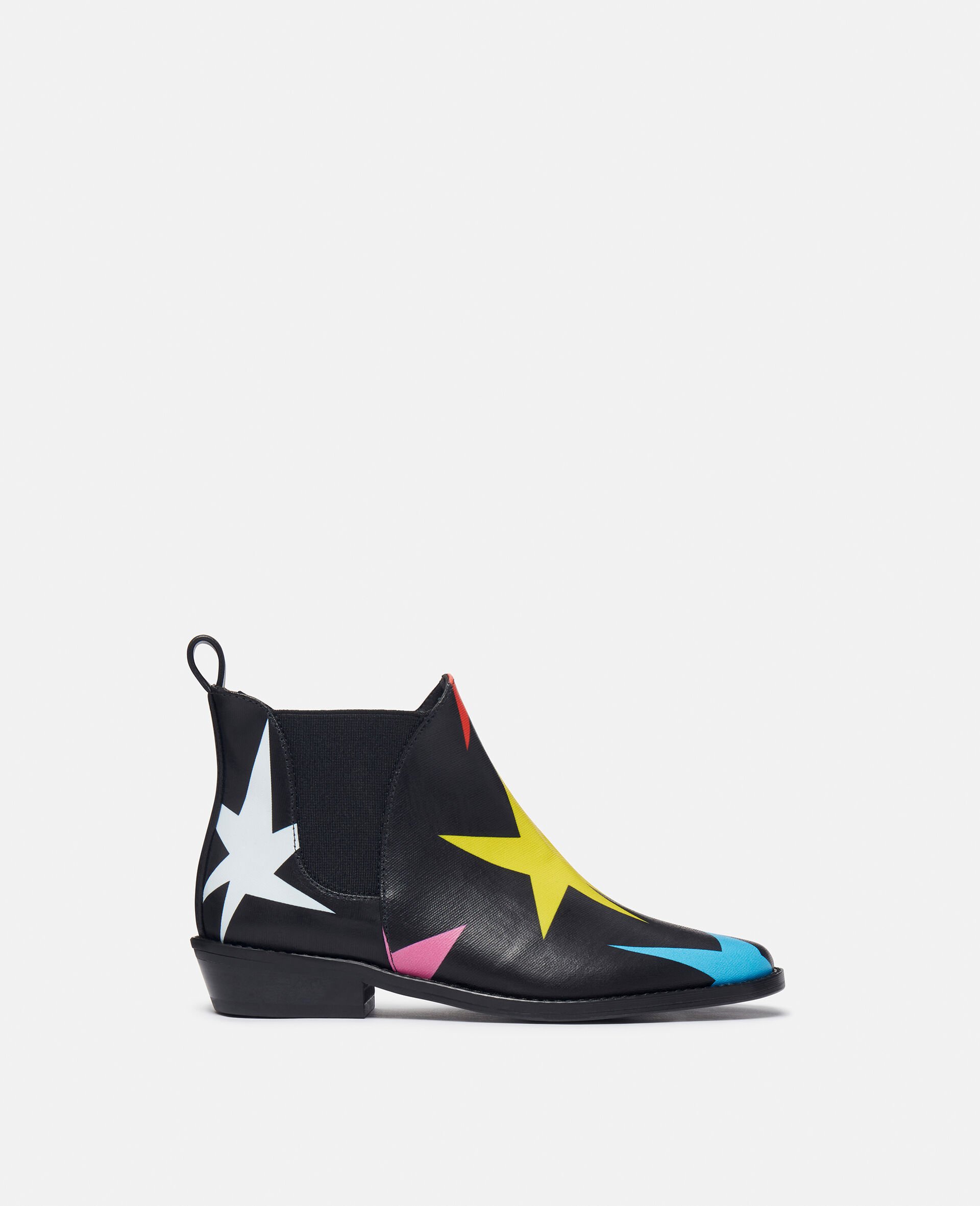 Star Pattern Ankle Boots-Multicolored-large image number 0