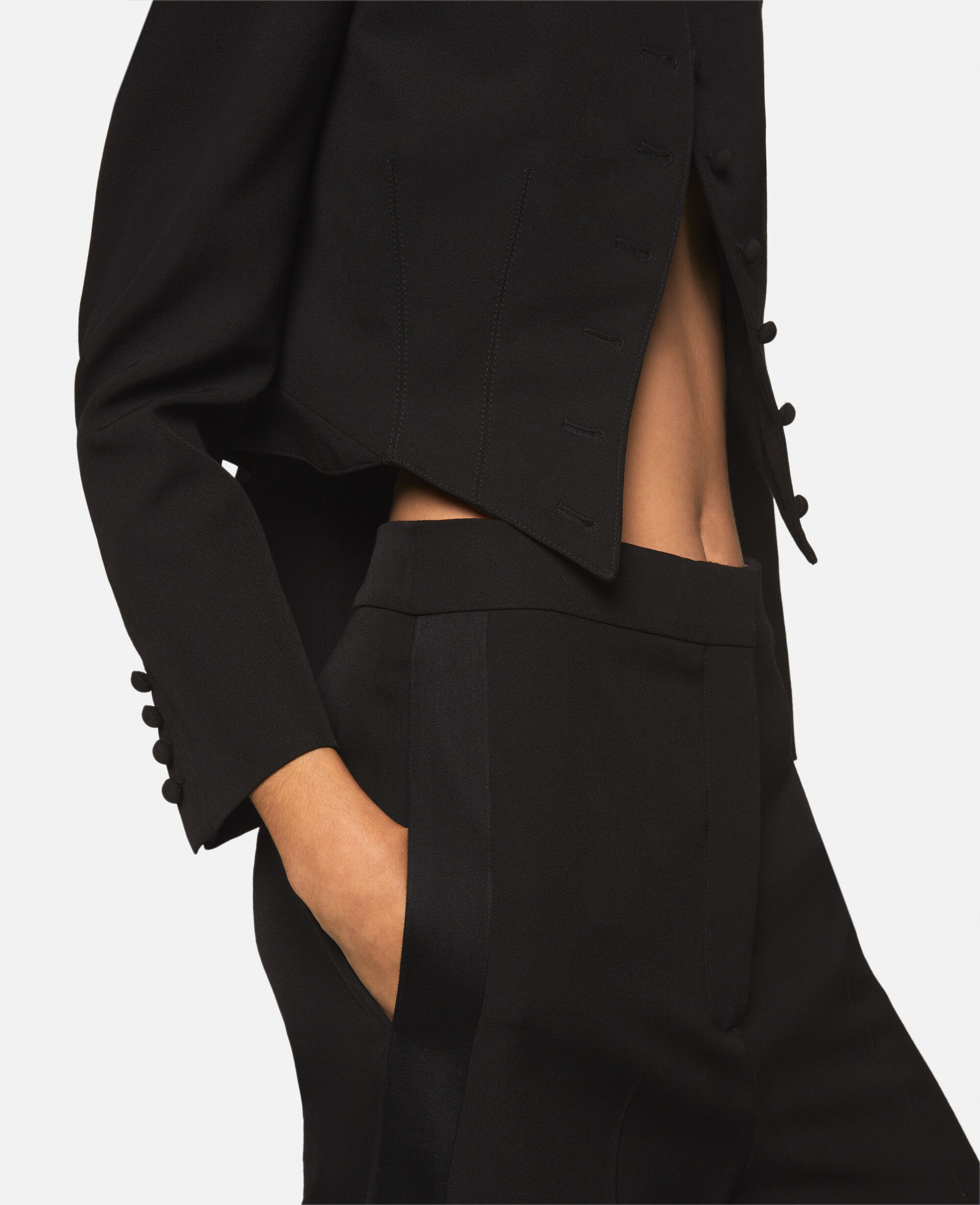 Jacquemus Black Tibau Slit Trousers | ModeSens