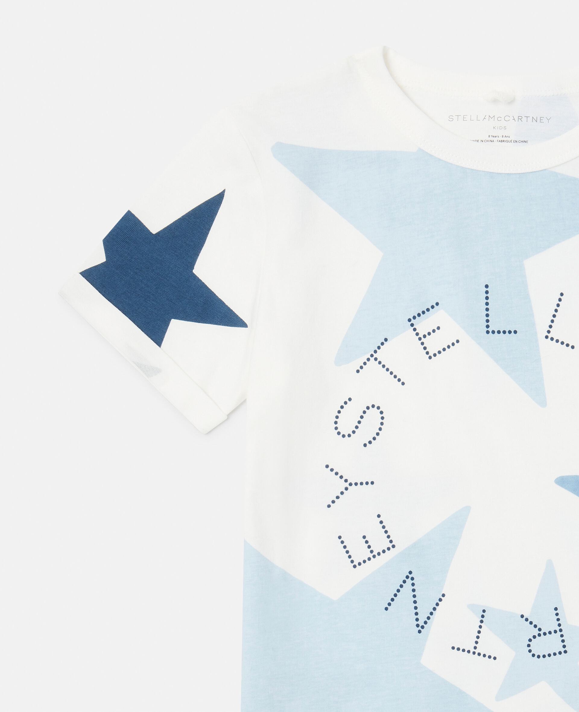 Stella Logo Star Print T-Shirt-White-large image number 0