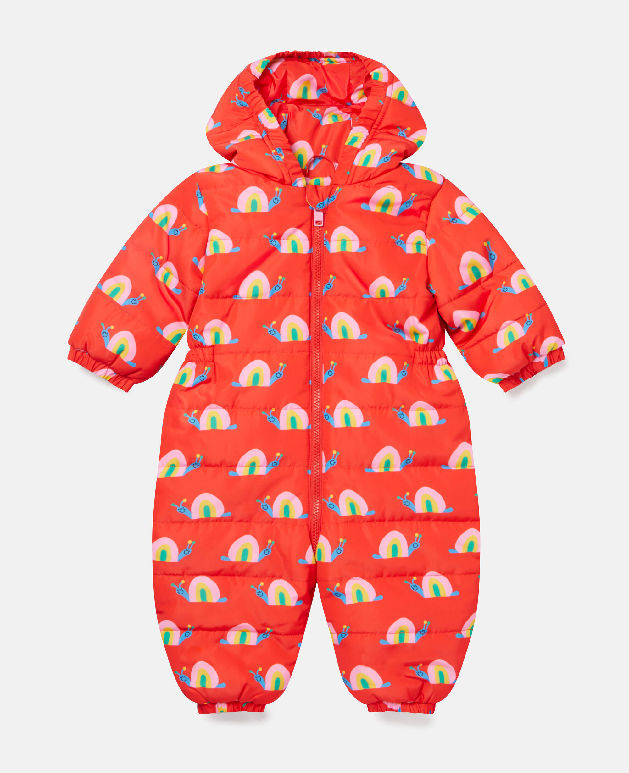 Baby Red All In One Snail Print Puffer Suit | Stella McCartney ES