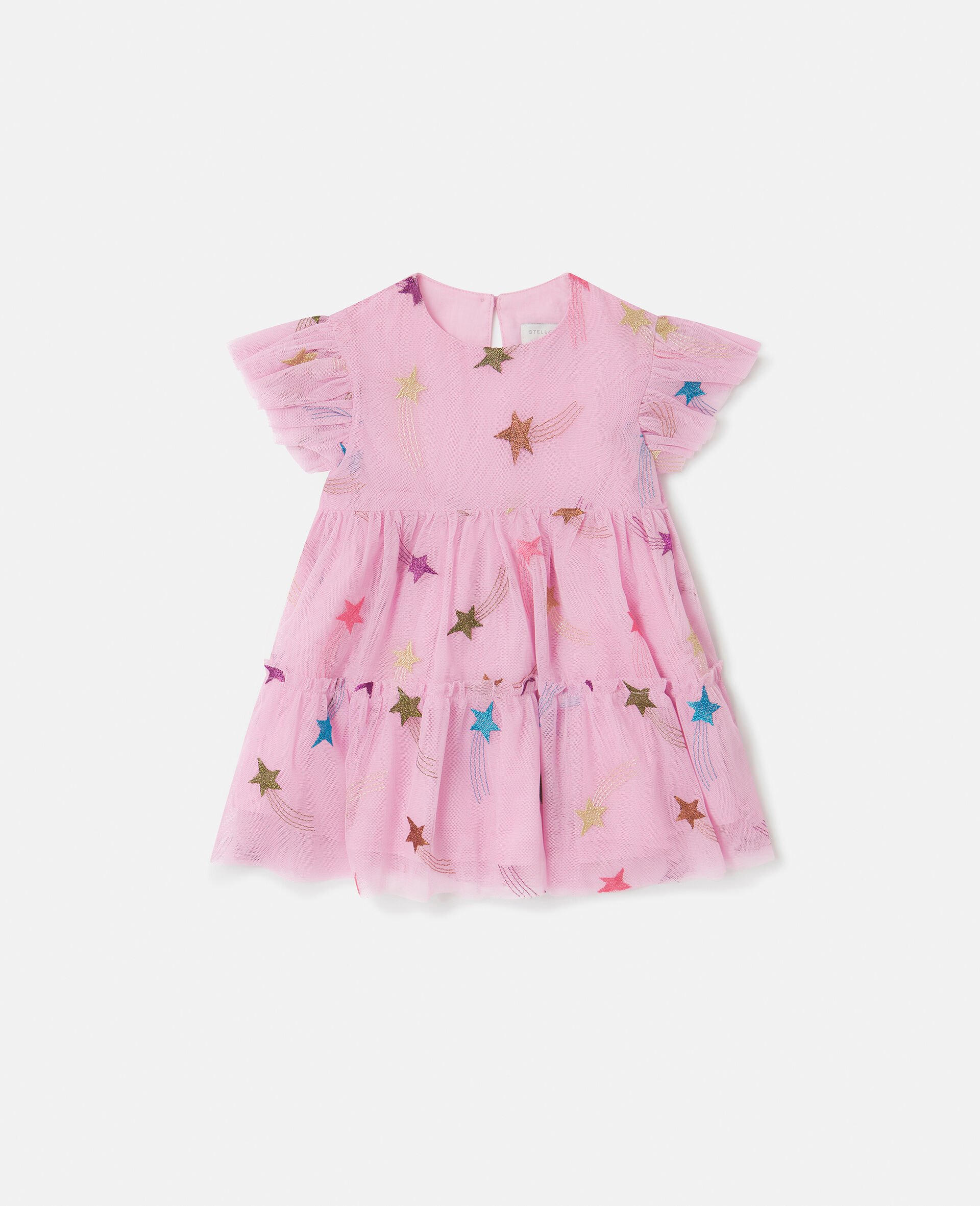 Shooting Stars Embroidered Dress -Pink-large image number 0