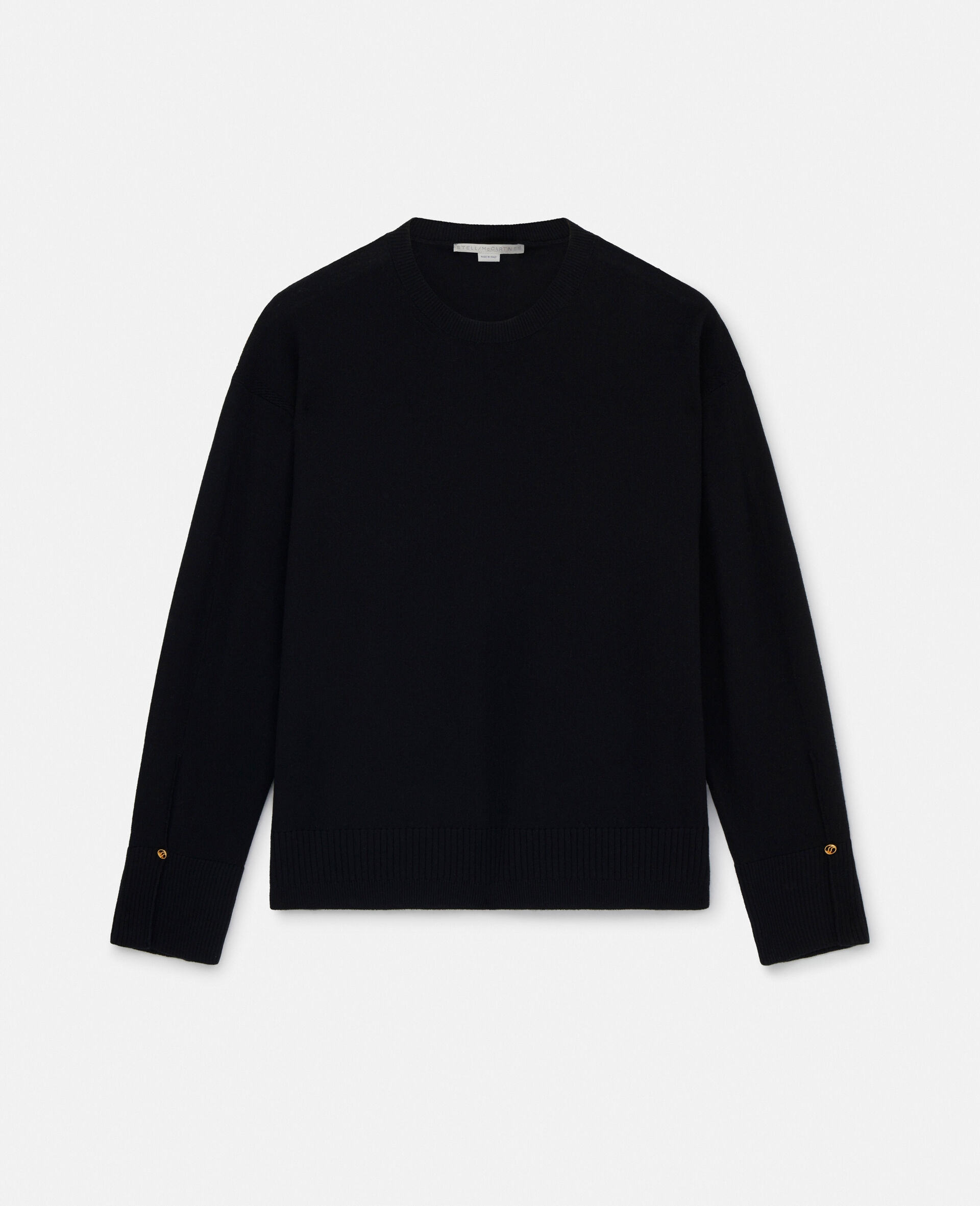 스텔라 아이코닉 스플릿 커프 스웨터-블랙-large image number 0