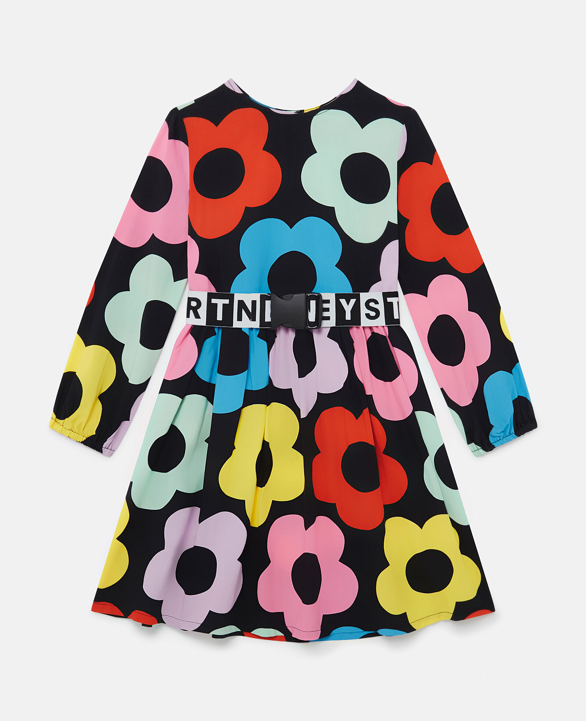 Floral Pattern Long-Sleeve Dress-Multicolour-large image number 0