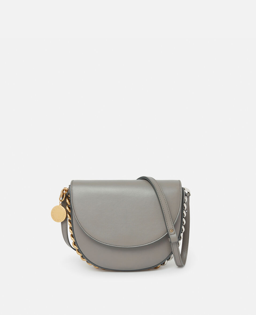 Women Grey Stone Frayme Medium Flap Shoulder Bag