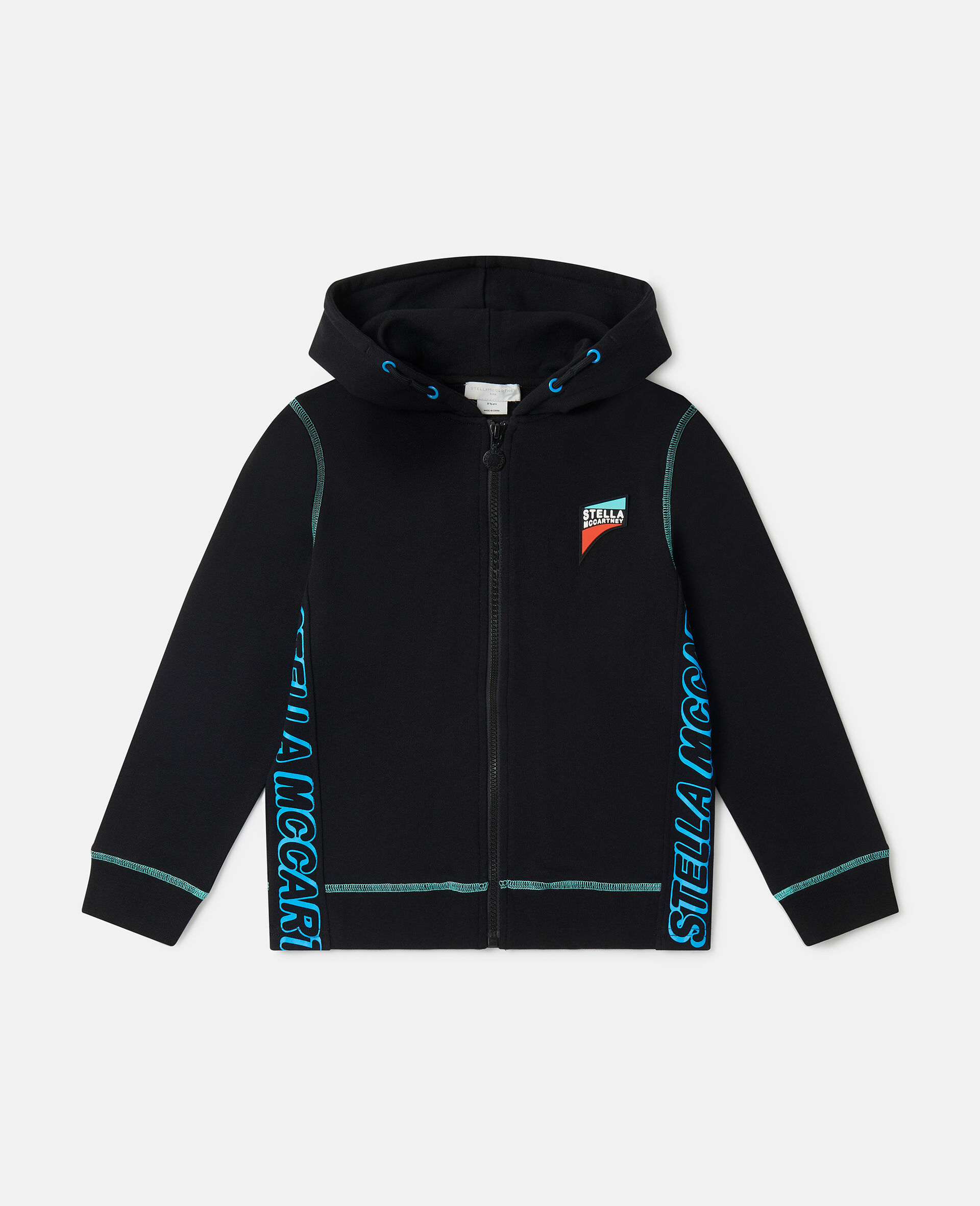 SMC Neon Trim Zip Hoodie-Black-large image number 0