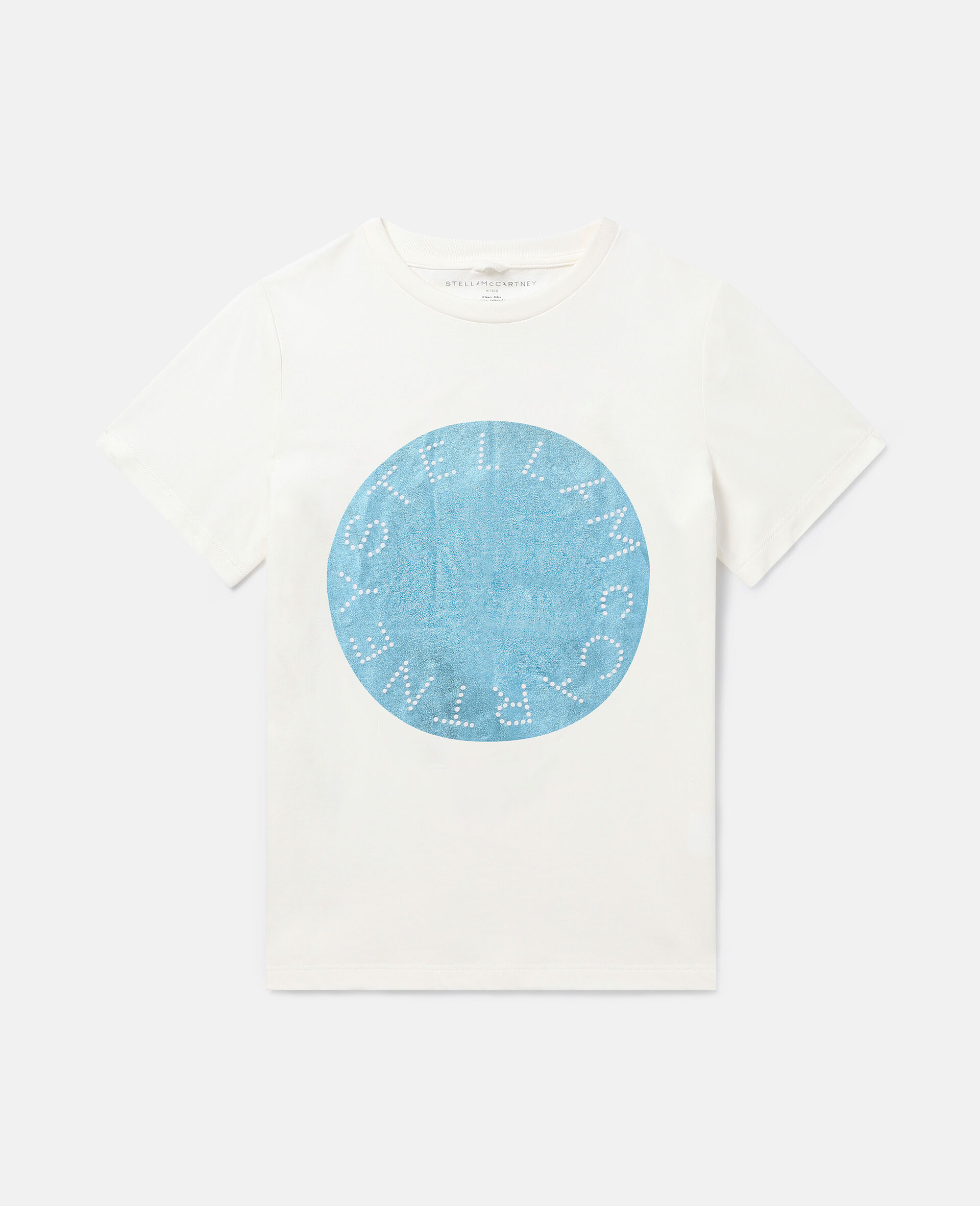 メタリックロゴ ディスク Tシャツ-Cream-large image number 0