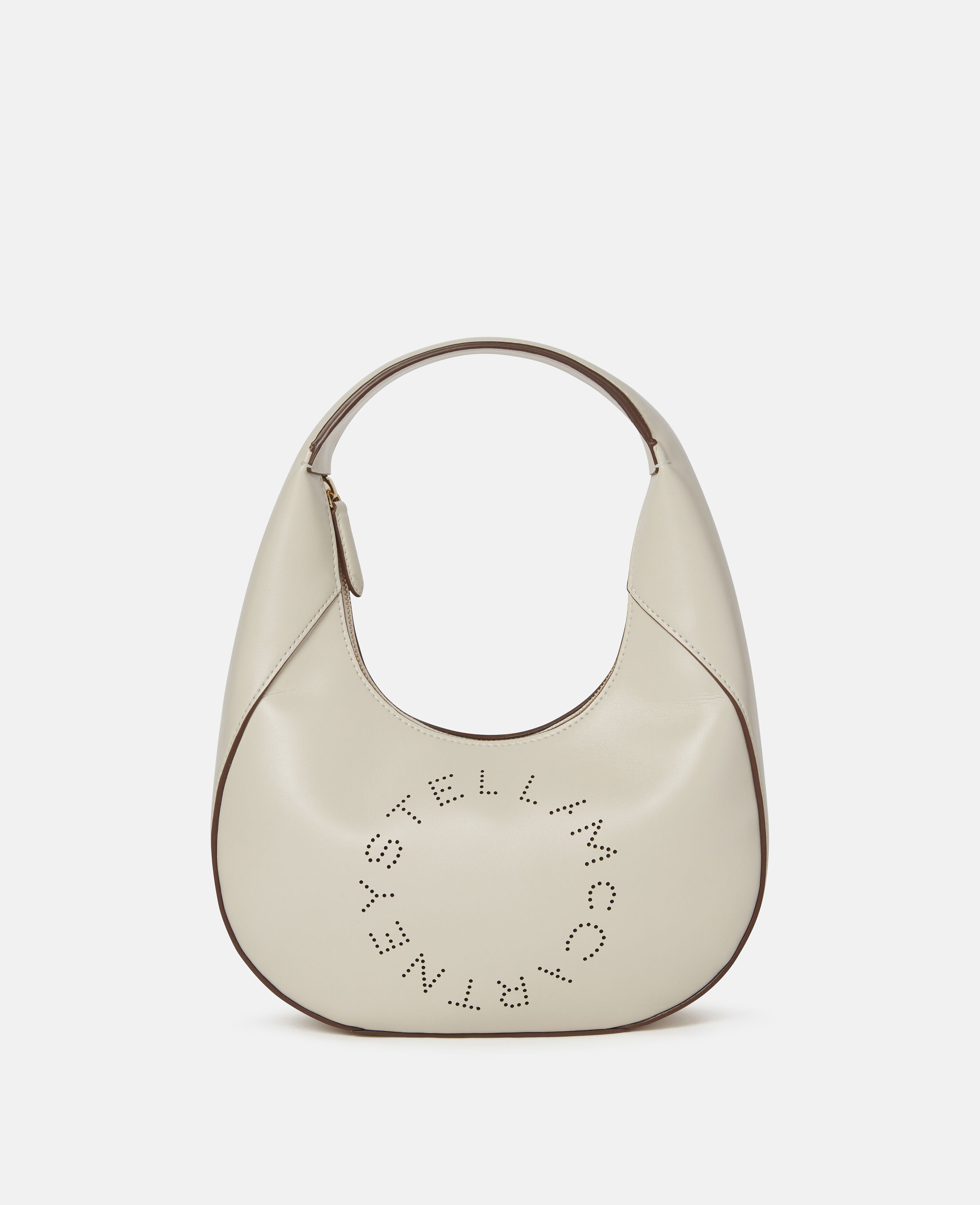 Women PURE WHITE Small Stella Logo Hobo Shoulder Bag | Stella