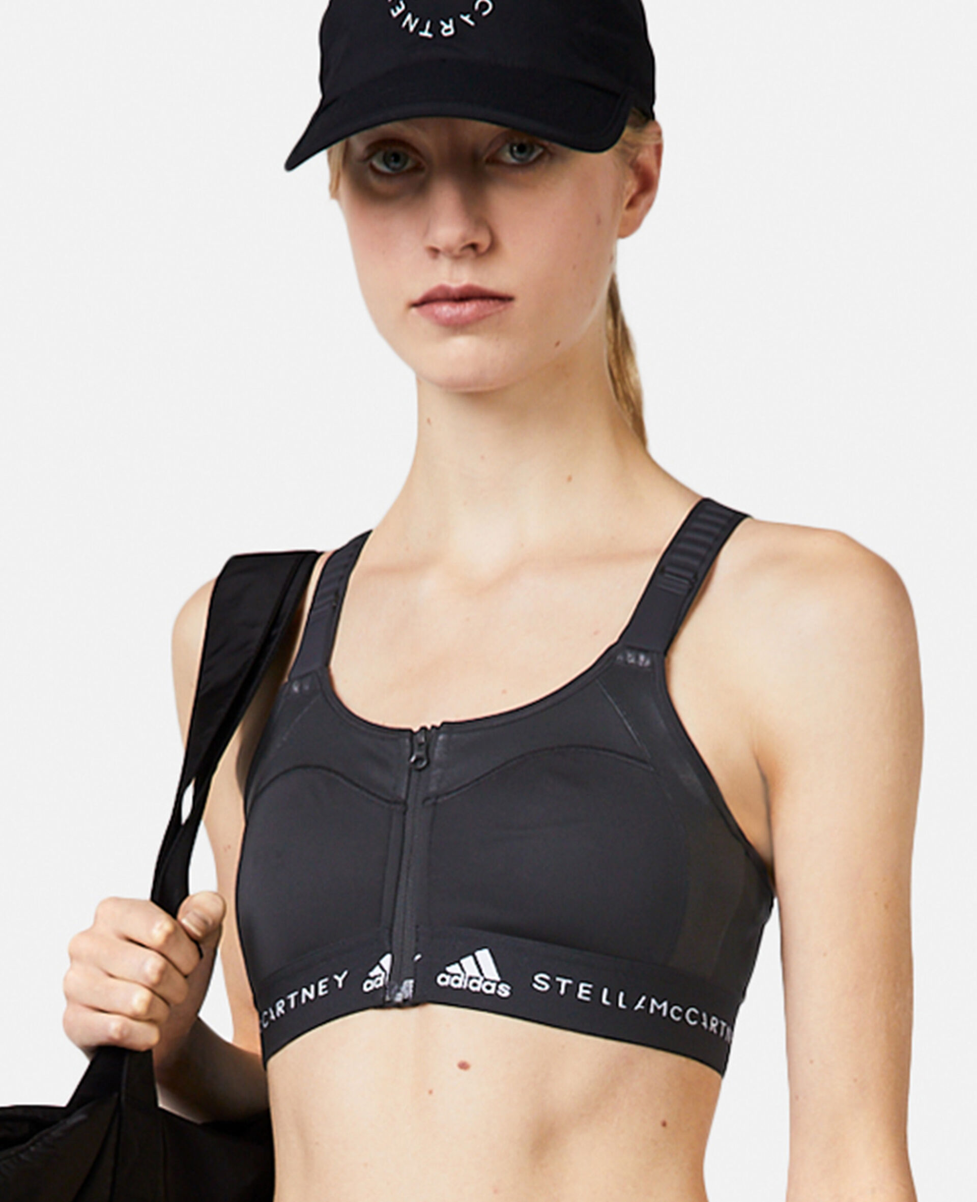 $65 Adidas by Stella McCartney Women Black Performance Essential Sport Bra  XS