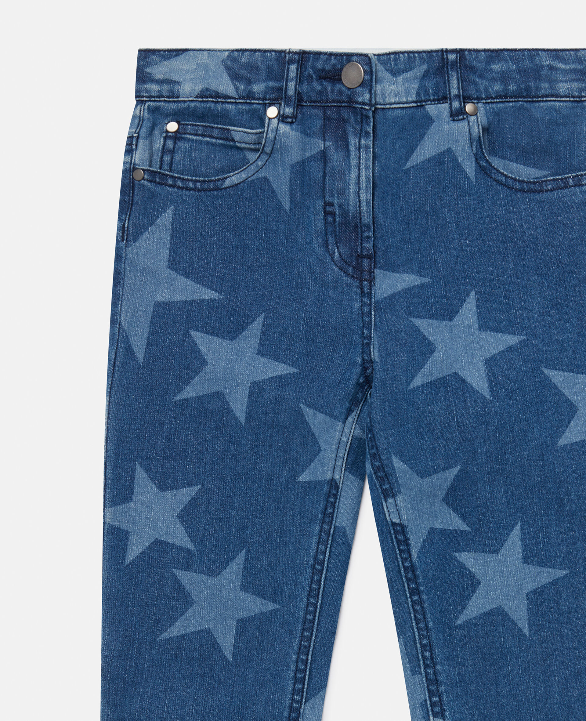 Star Print Skinny Jeans-Blue-large image number 0