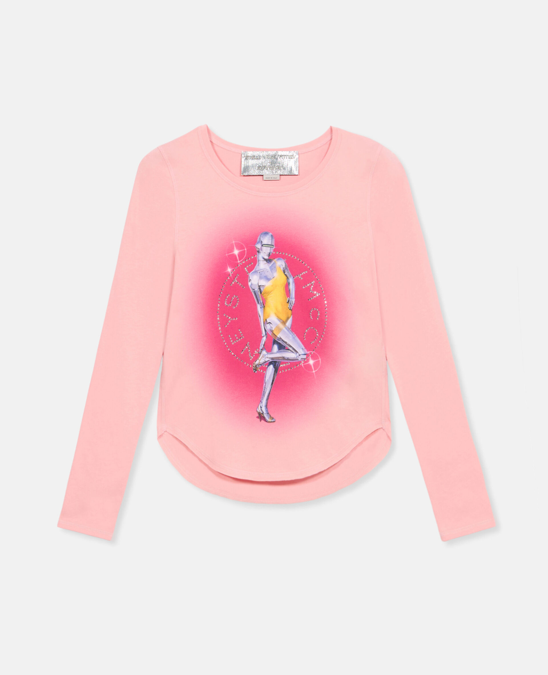 T-shirt oversize Sexy Robot en coton bio-Rose-model