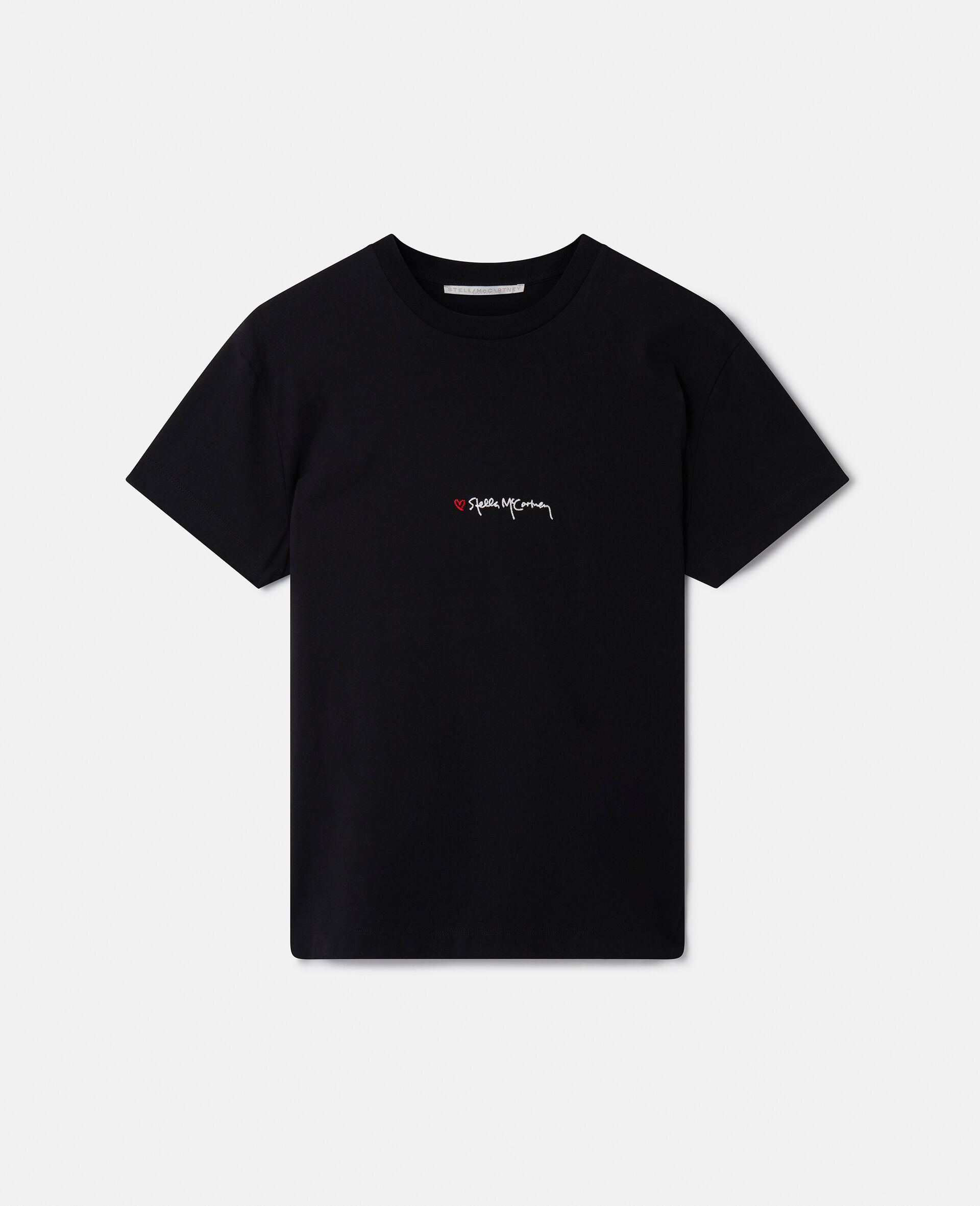 스텔라 아이코닉 러브 로고 티셔츠-블랙-large image number 0