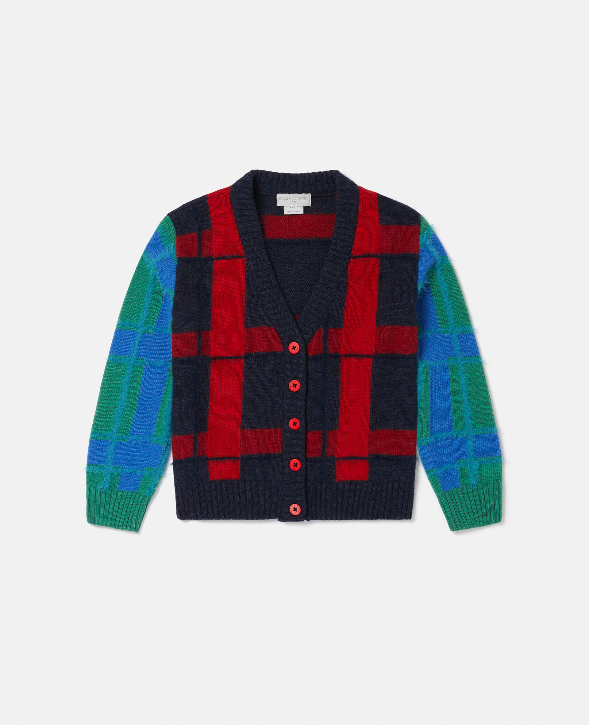 Checked Cardigan-Multicoloured-large image number 0