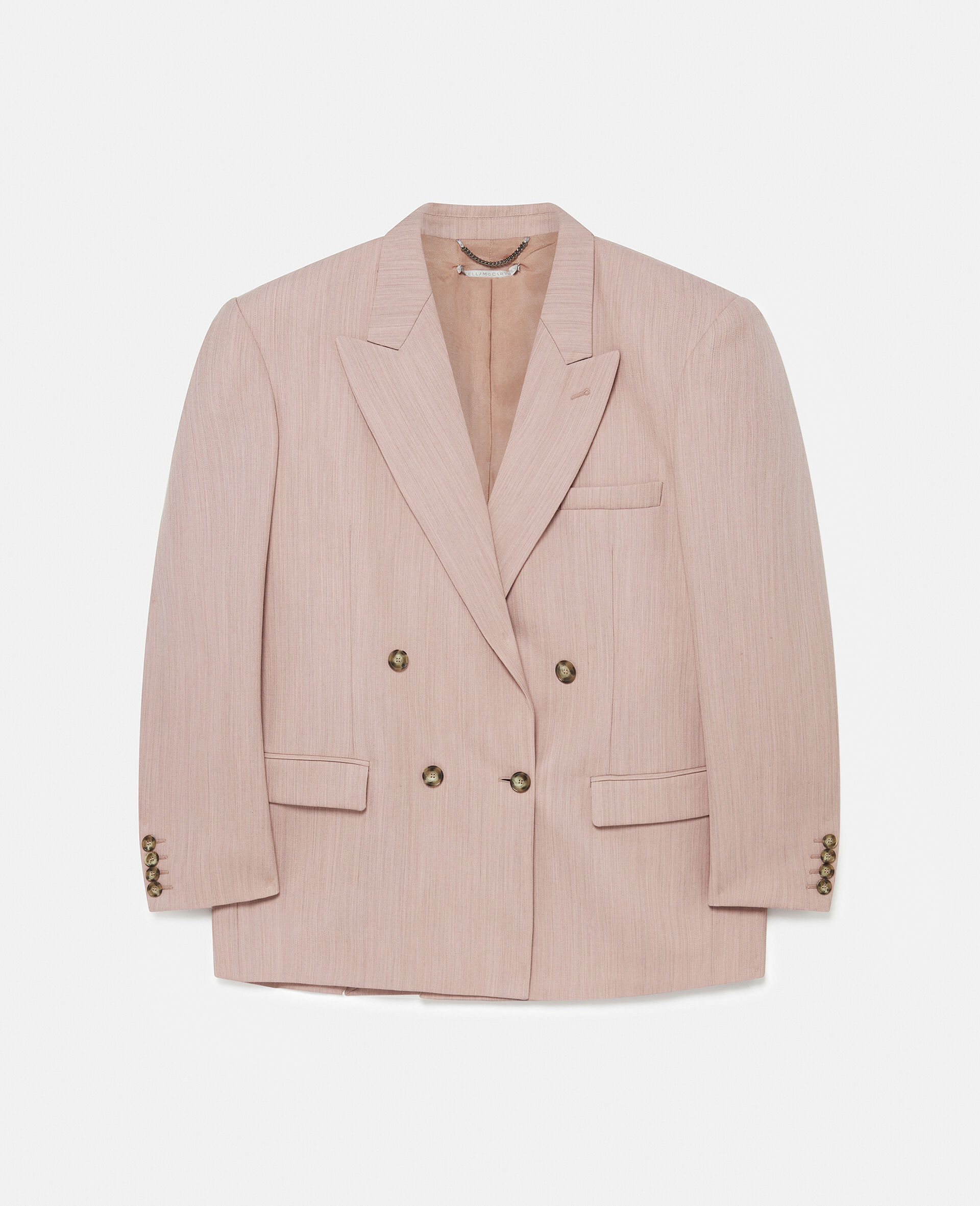 Oversized Double-Breasted Blazer-Pink-large image number 0