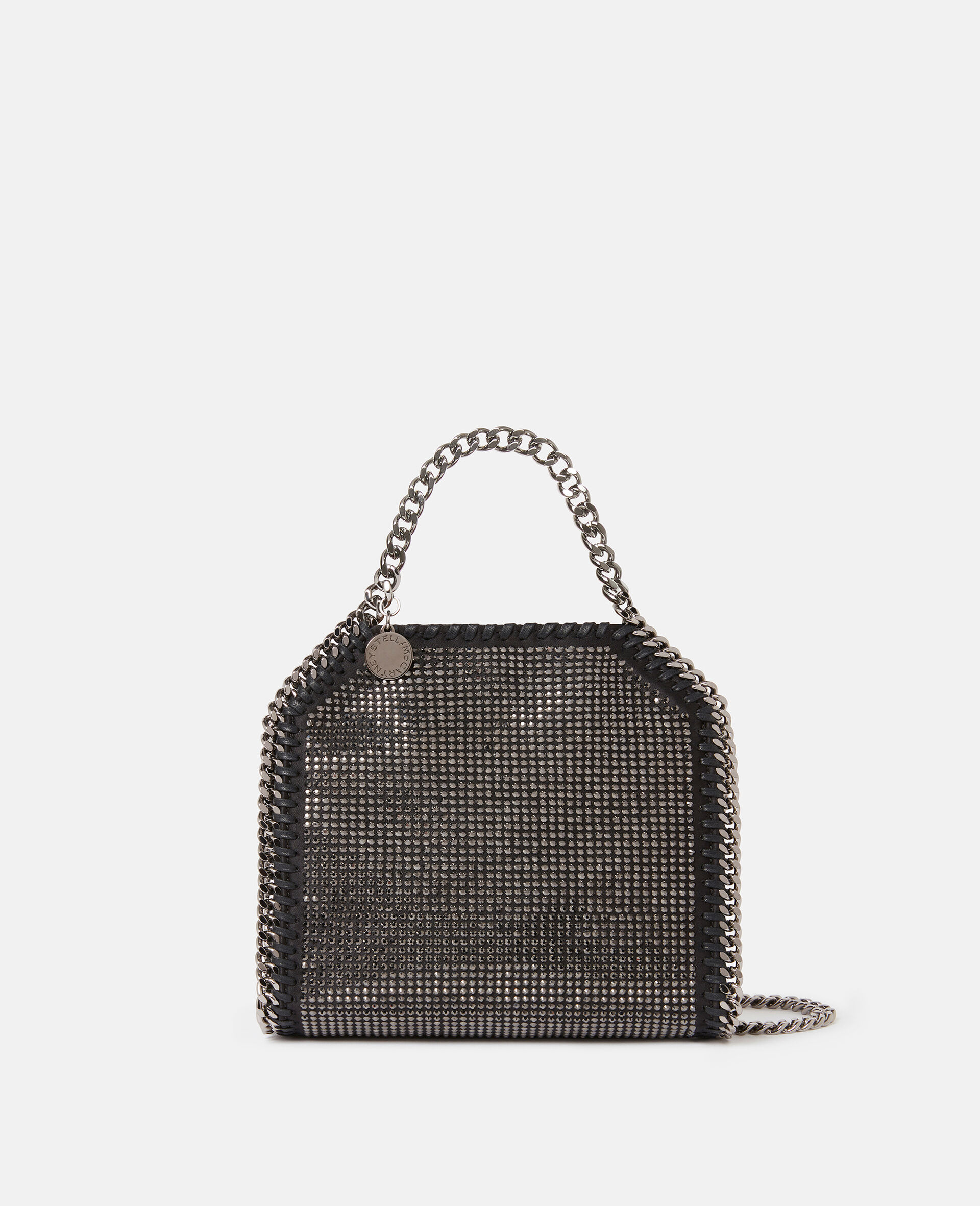 Falabella Crystal Mesh Mini Tote Bag-Silver-large image number 0