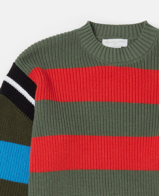 Kids Acne Studios Jacquard Sweater - Red/Green