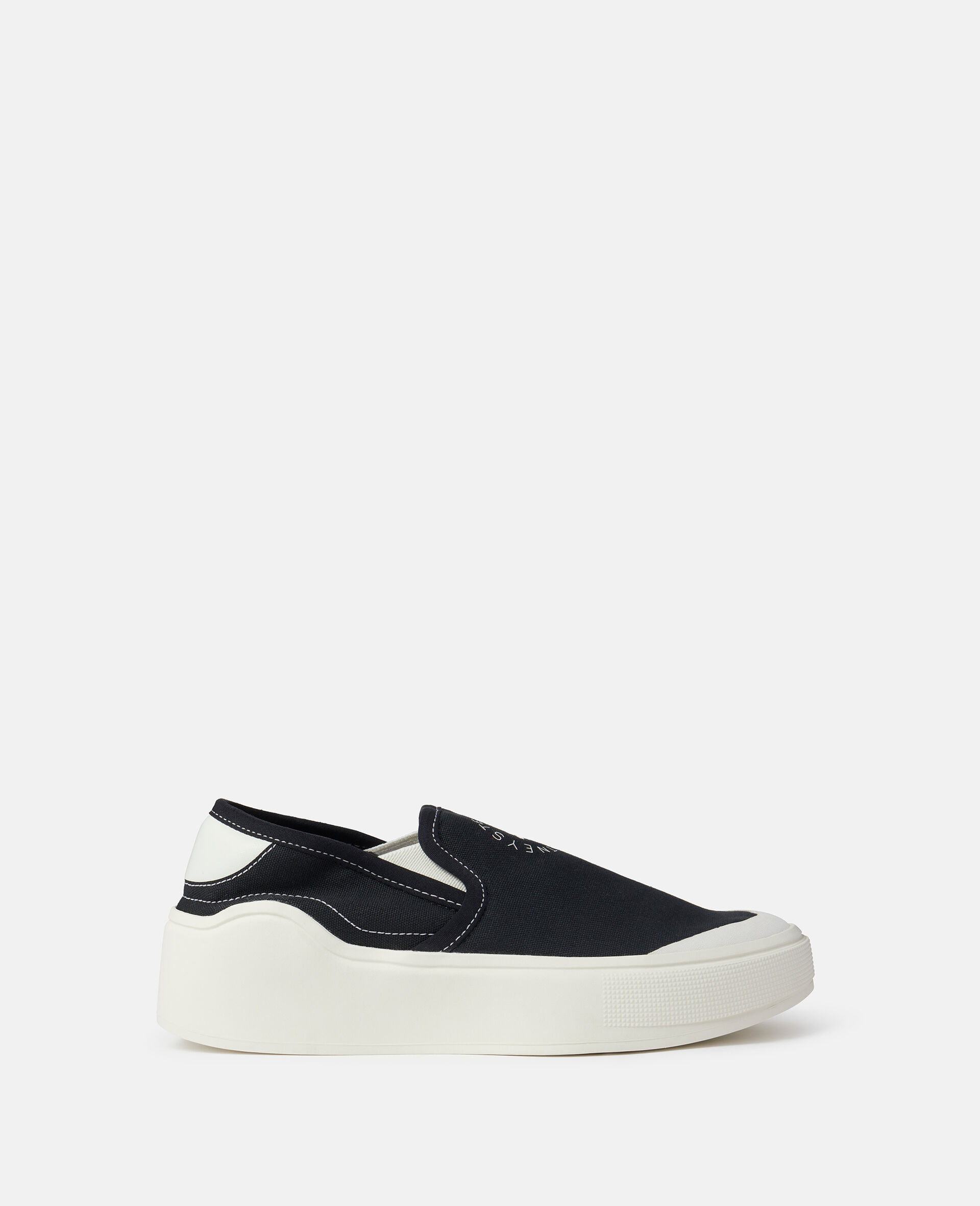 Court Trainers Slip On-Nero-large image number 0