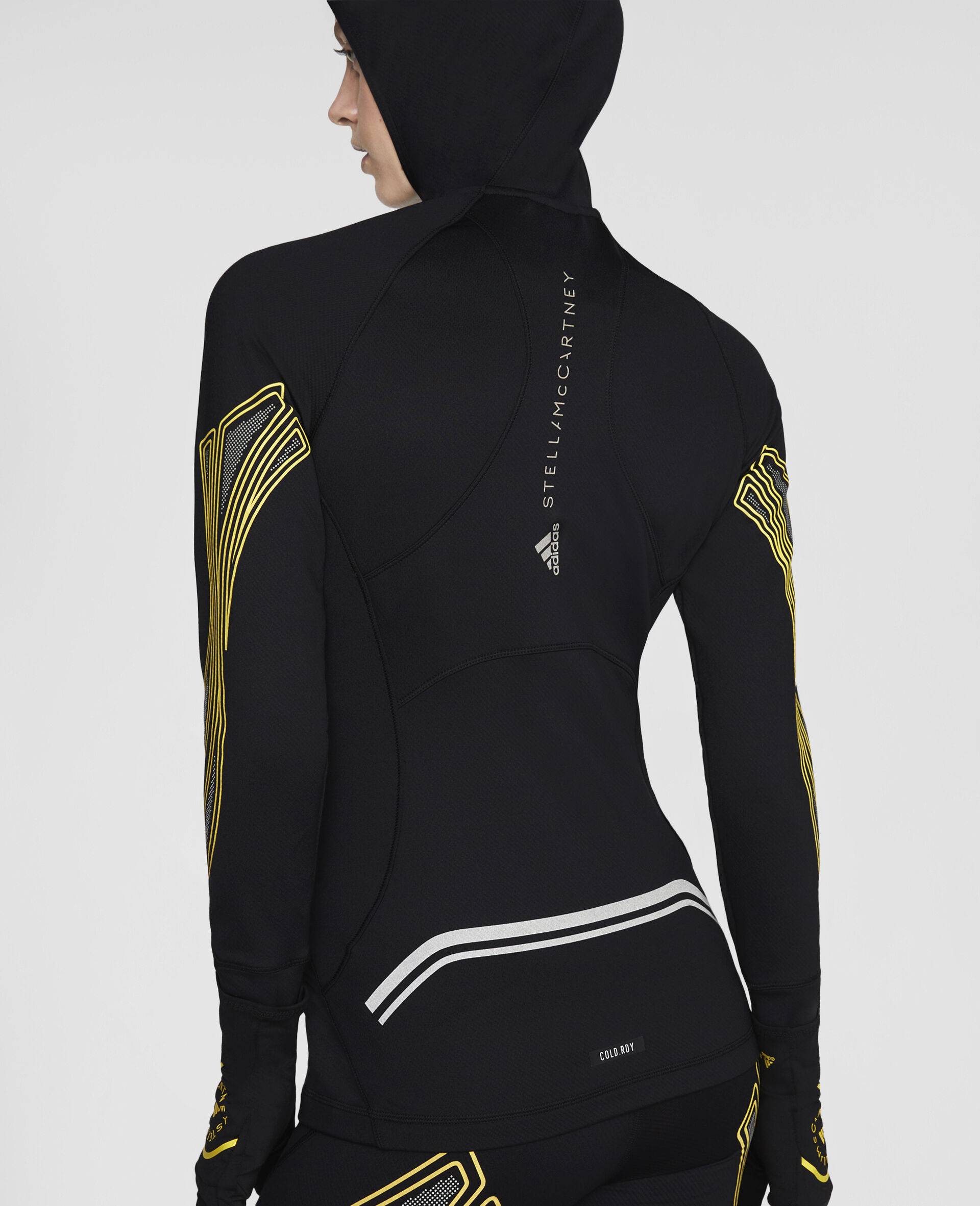 Women Black And Shock Yellow Truepace Running Track Jacket Stella Mccartney Au 5194