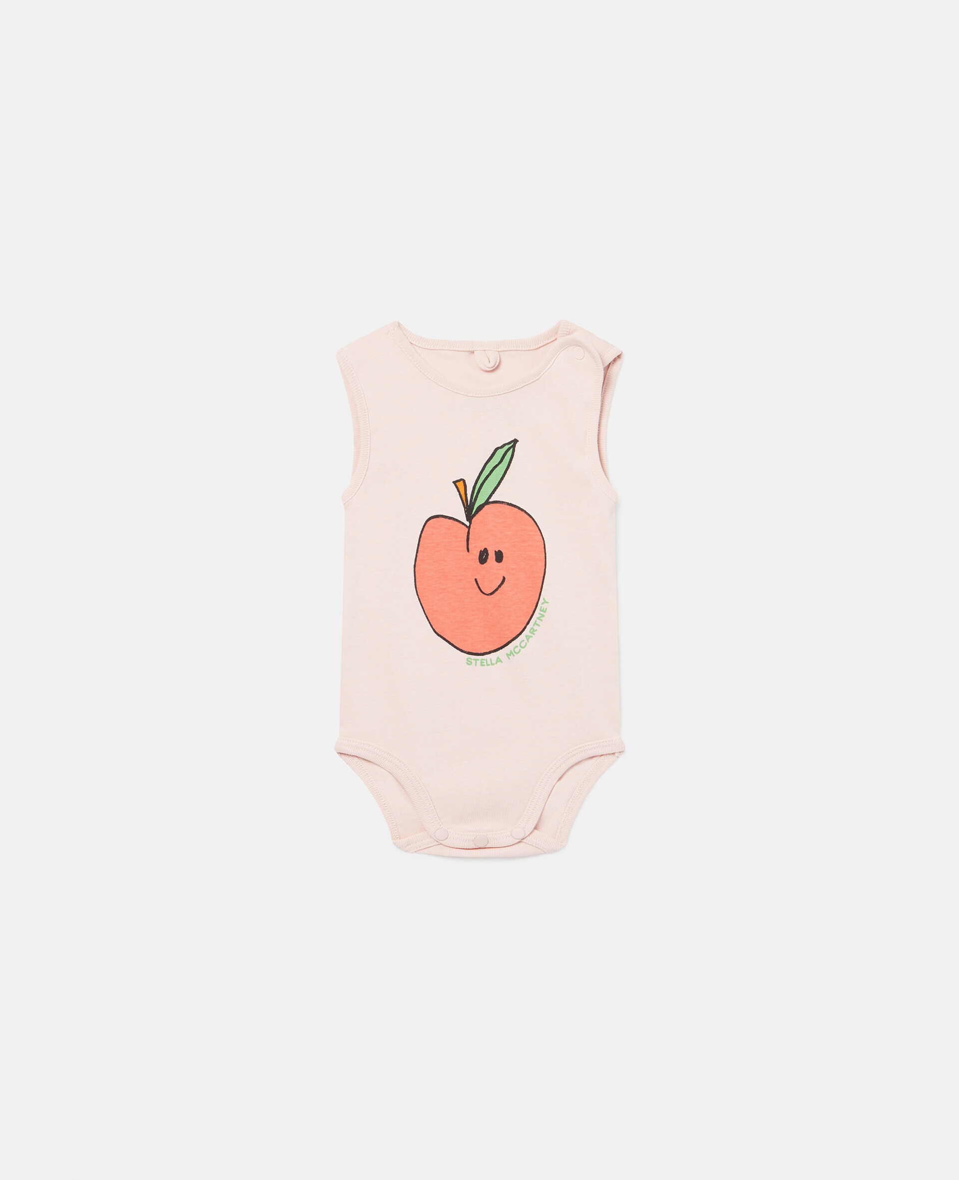 Apple Motif Knitted Bodysuit-ピンク-large image number 0