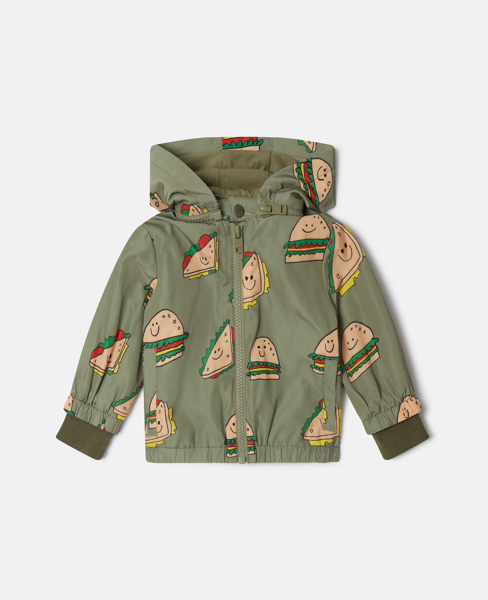 Jacke mit Kapuze und Silly Sandwich Print-Khaki-large image number 0