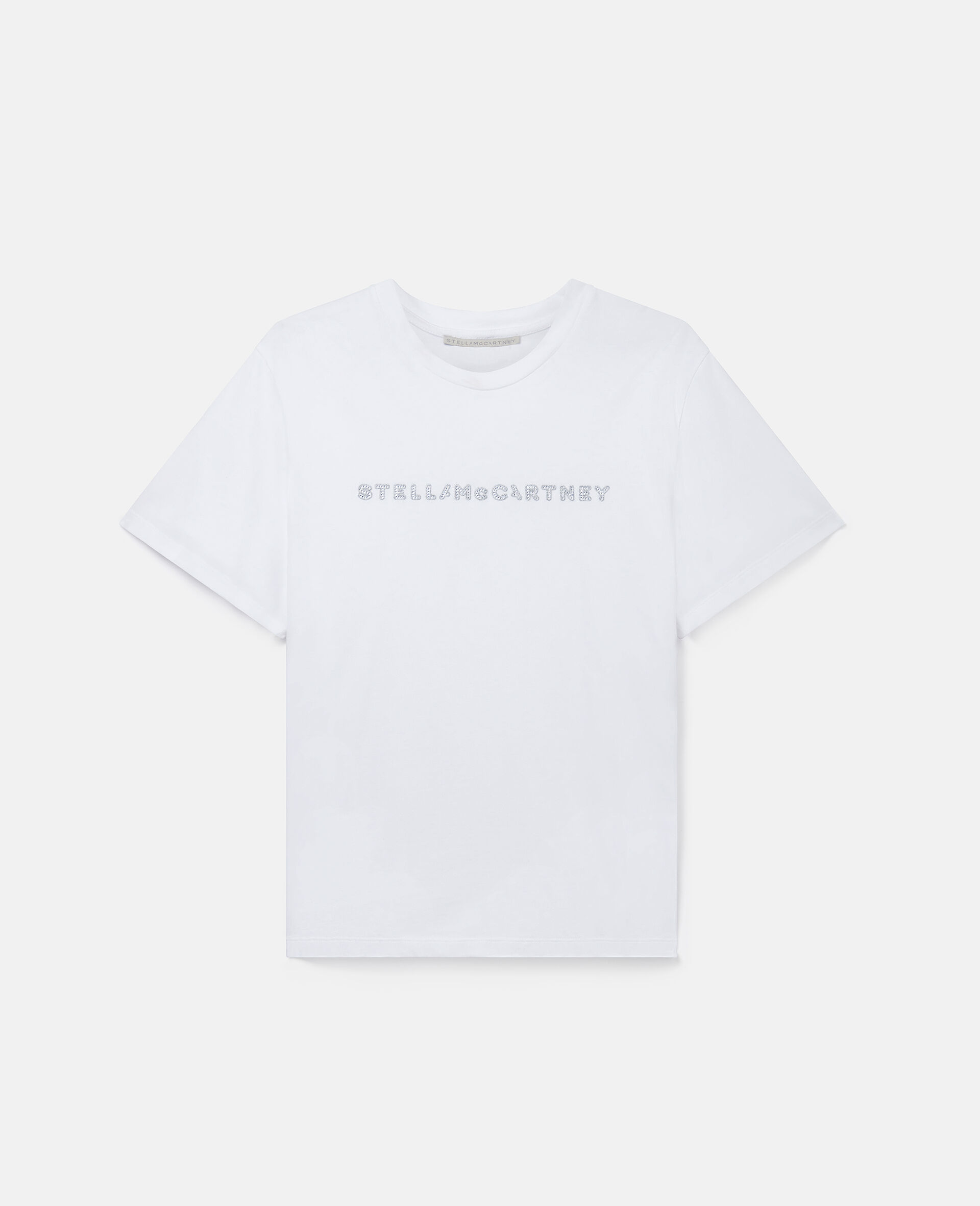 T-shirt oversize en coton à motif-Blanc-large image number 0