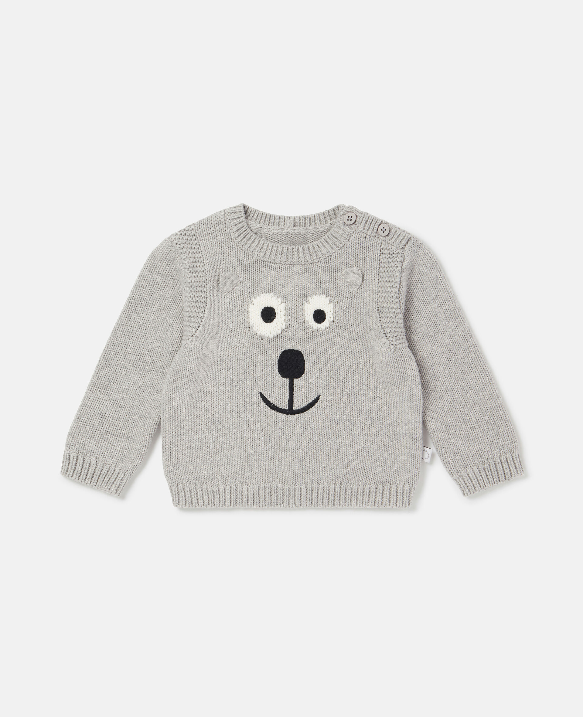 Bear Motif Jumper-Grau-large image number 0