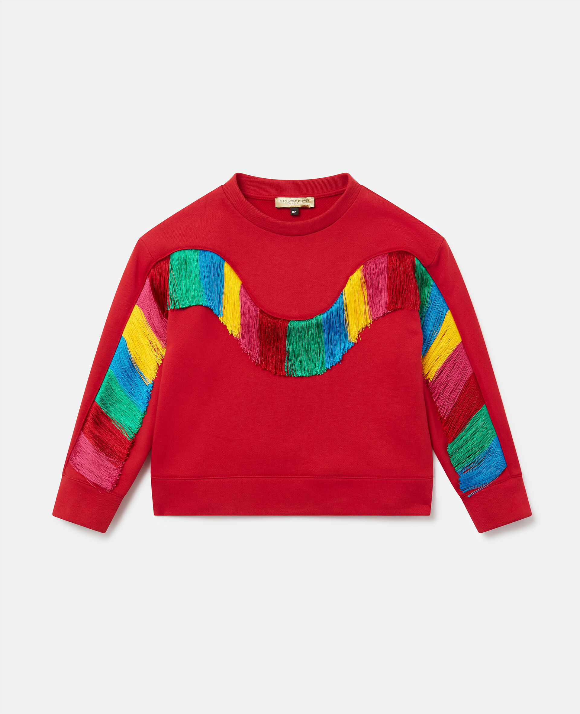 Rainbow Fringed Sweatshirt-Red-large image number 0