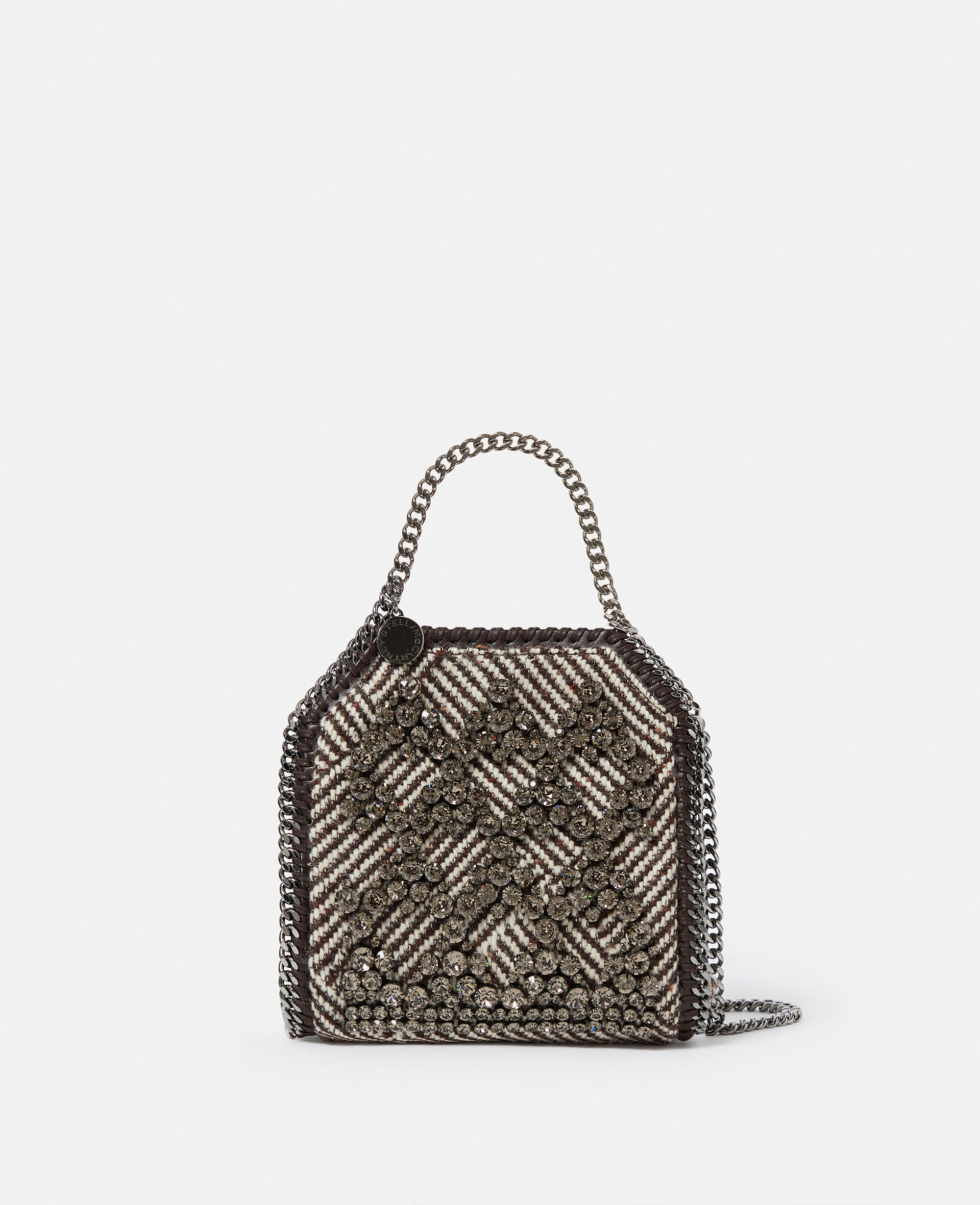 Falabella Tiny Crystal Cage Tote Bag-Beige-large image number 0