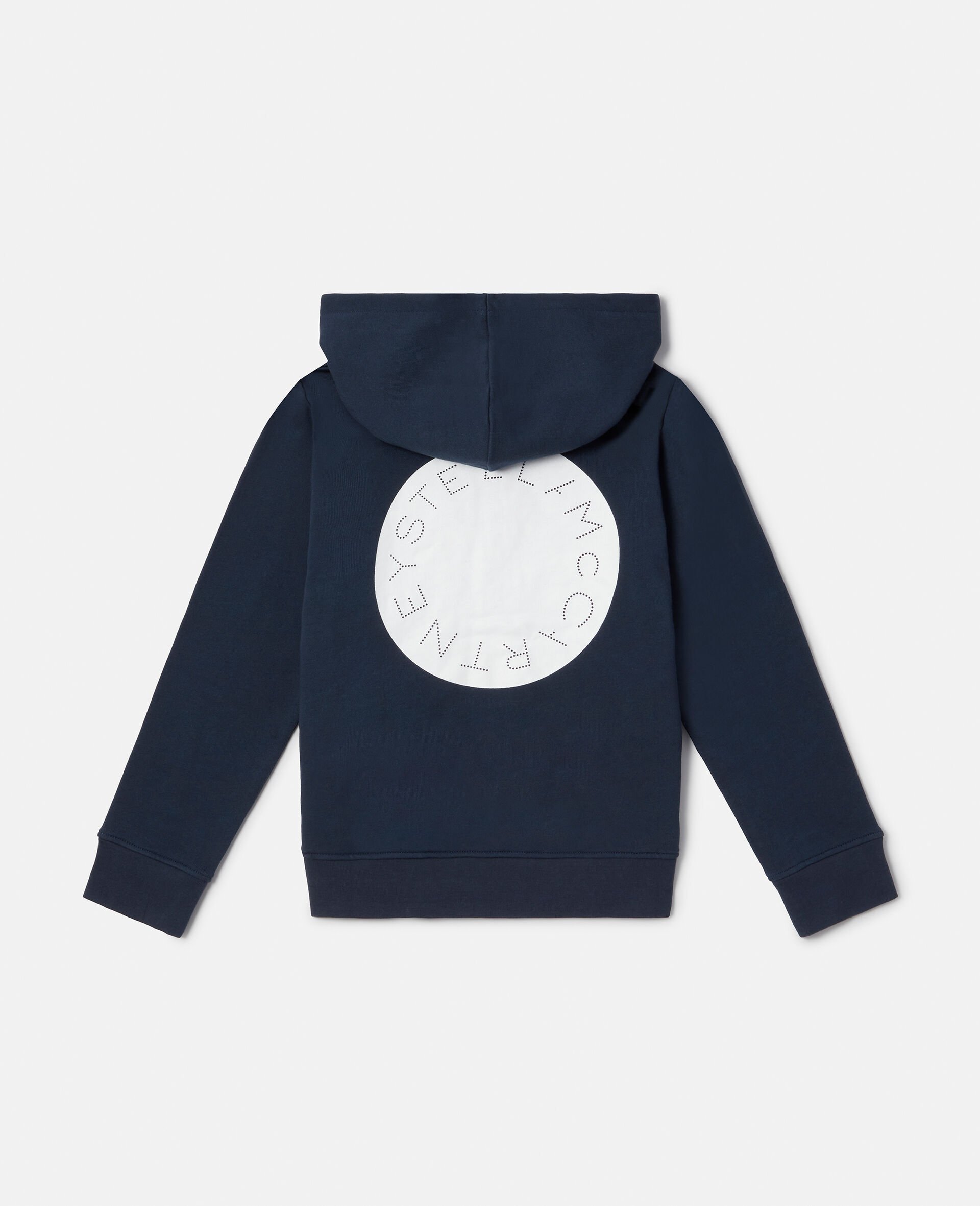 Stella Logo Zip Hoodie-Blue-model