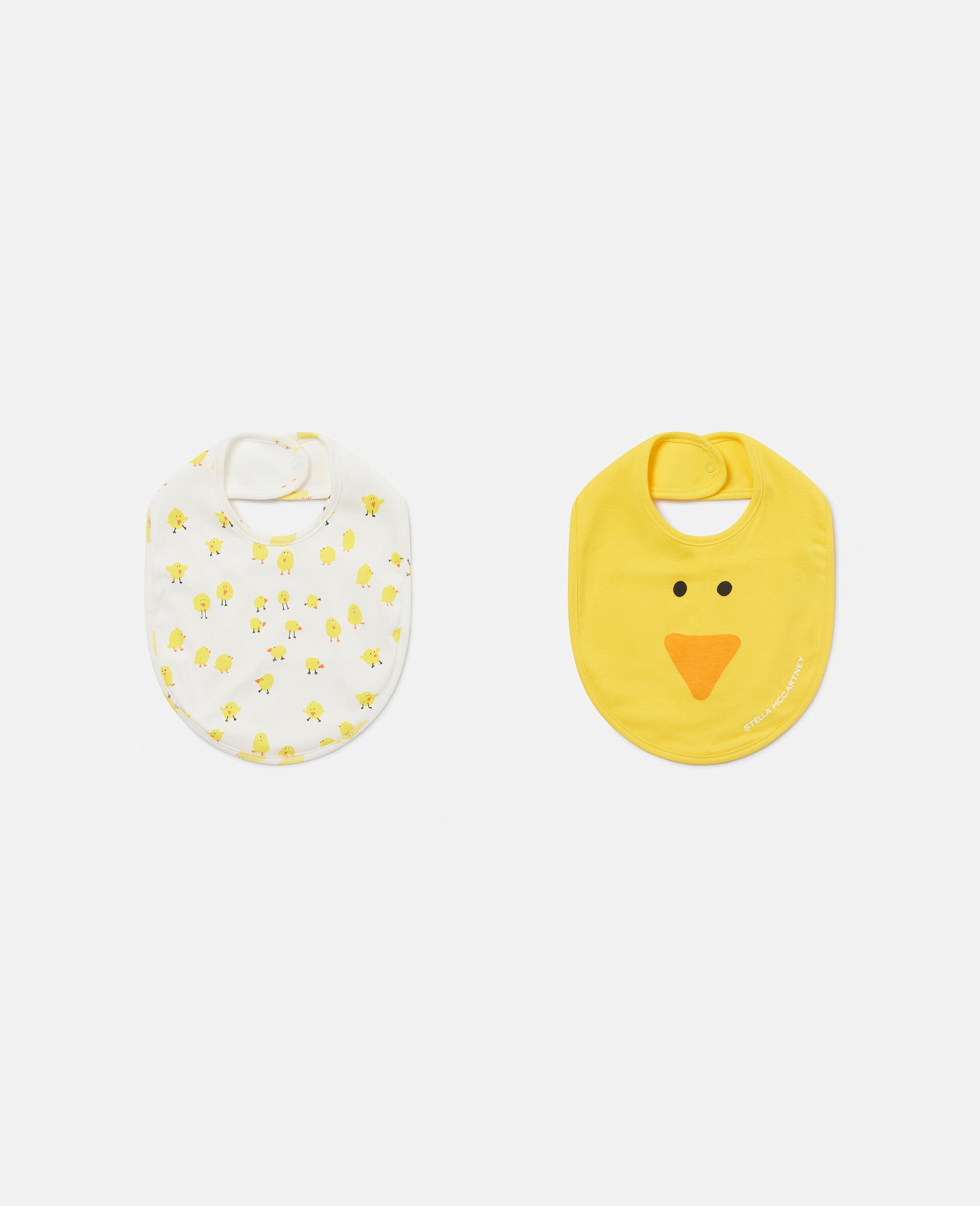 2 Pack of Chick Pattern Bibs-Yellow-model