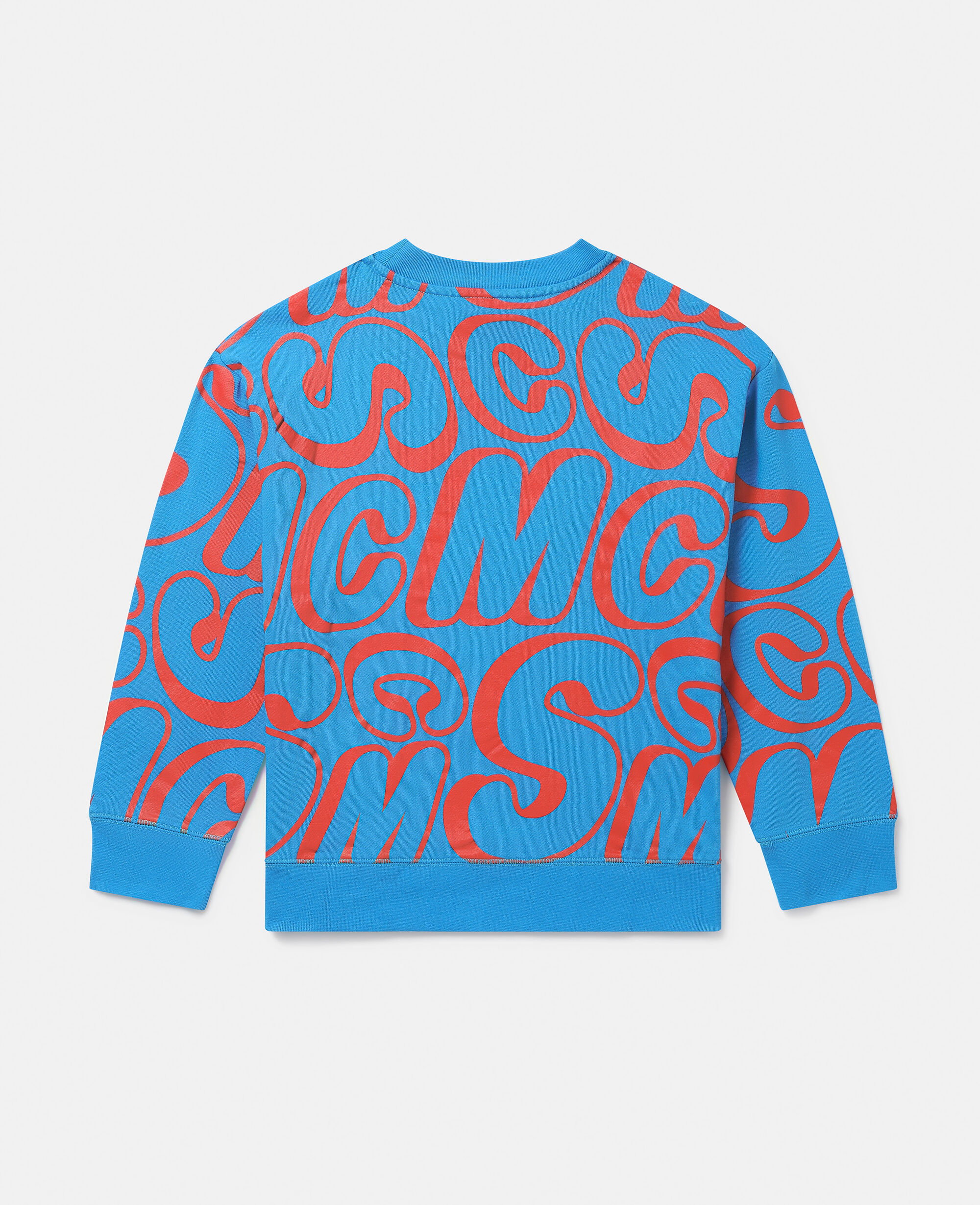 Women Blue/Red SMC Print Sweatshirt | Stella McCartney US