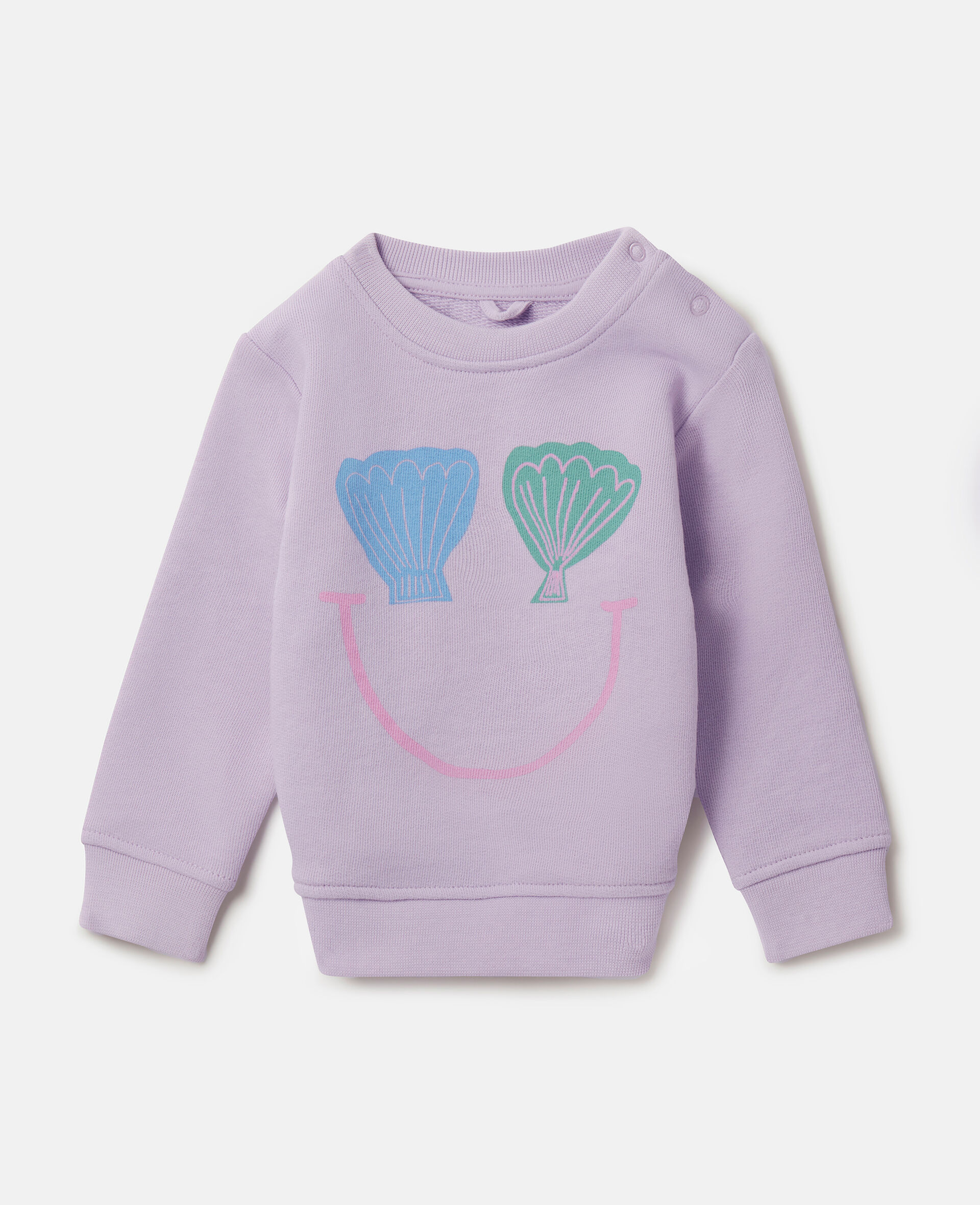 Seashell Smile Sweatshirt-Purple-large image number 0