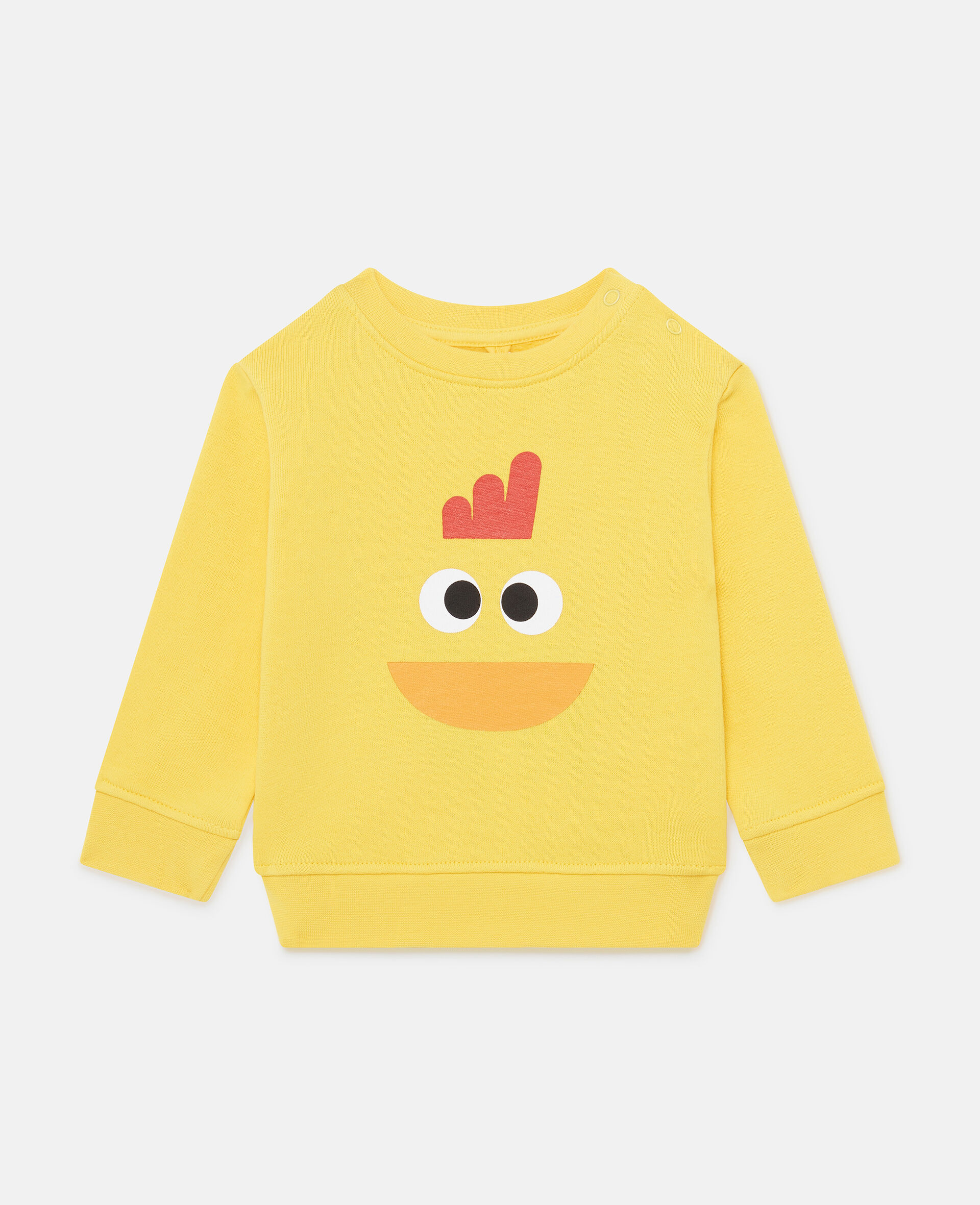 Sweat shirt avec imprime poulet -Jaune-large image number 0