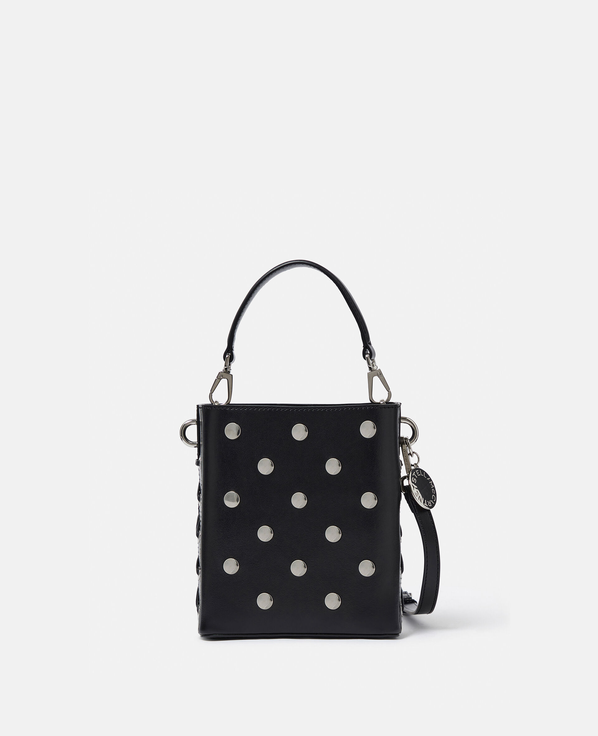 Frayme Studded Small Bucket Bag-Black-large image number 0