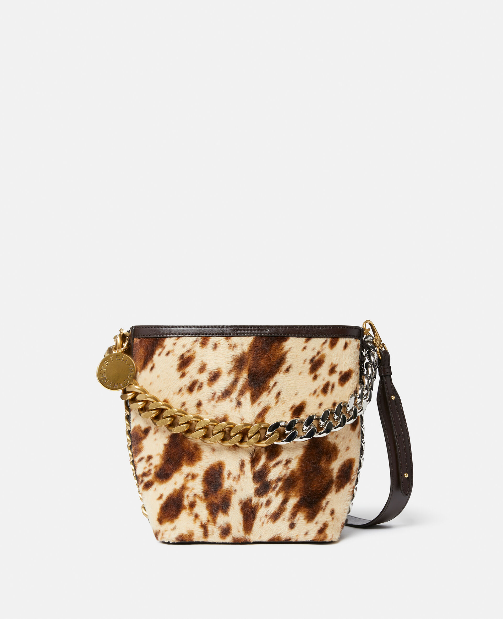 Frayme Appaloosa Print Velvet Bucket Bag-Multicolour-large image number 0