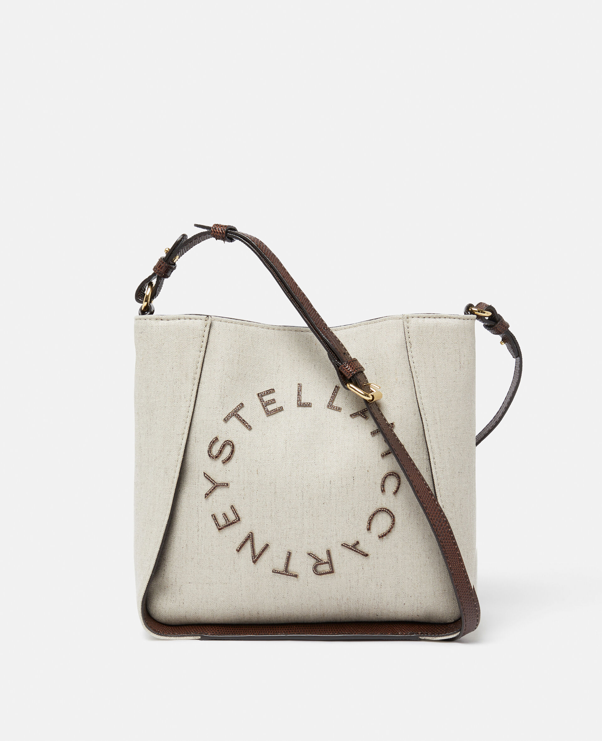 Logo Crossbody Bag-White-model