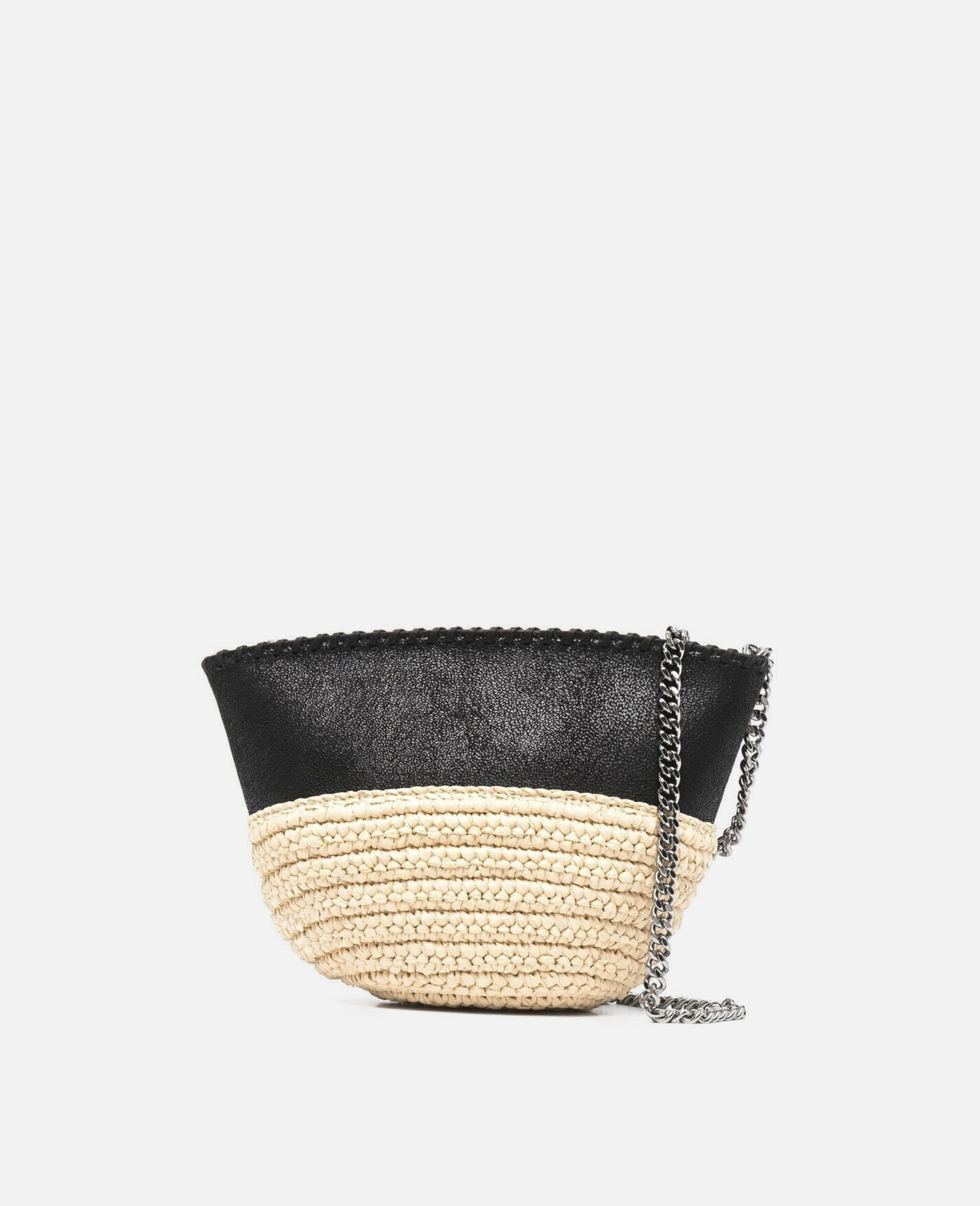 Falabella Raffia Mini Shoulder Bag  -Black-large image number 0