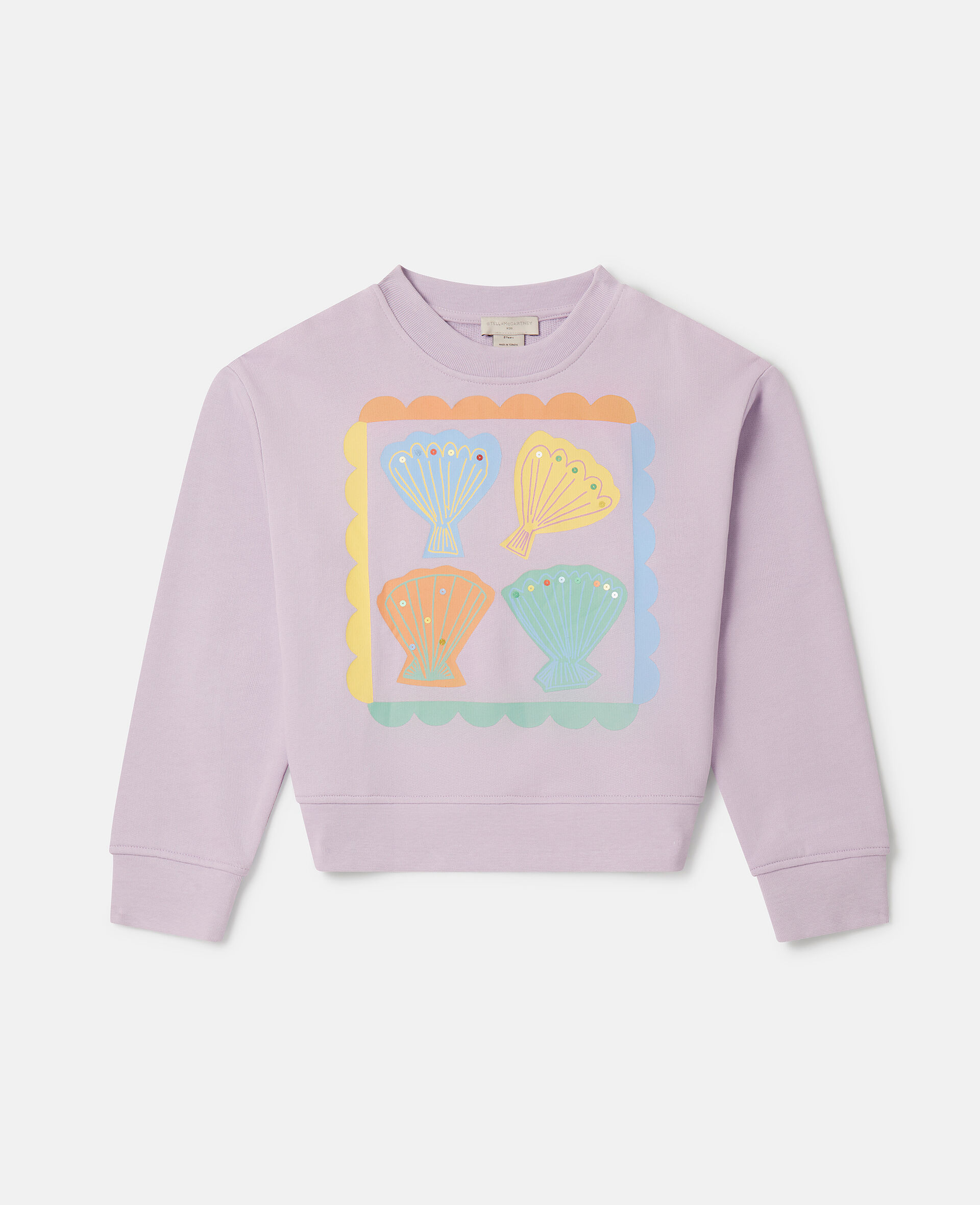 Sweatshirt mit Muschelmotiv-Purple-large image number 0