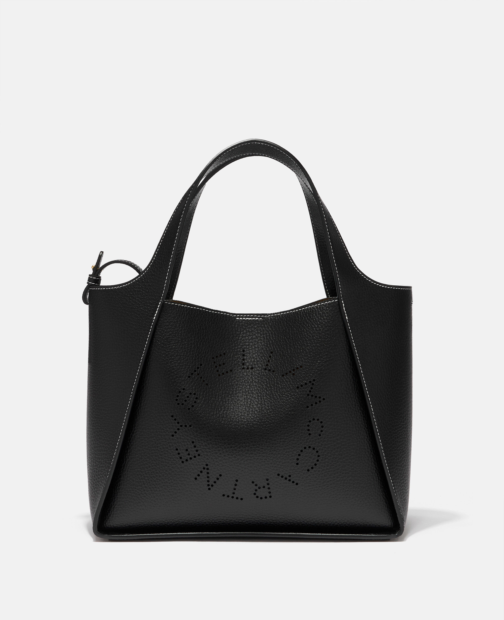 Women Black Logo Grainy Alter Mat Crossbody Bag | Stella McCartney US