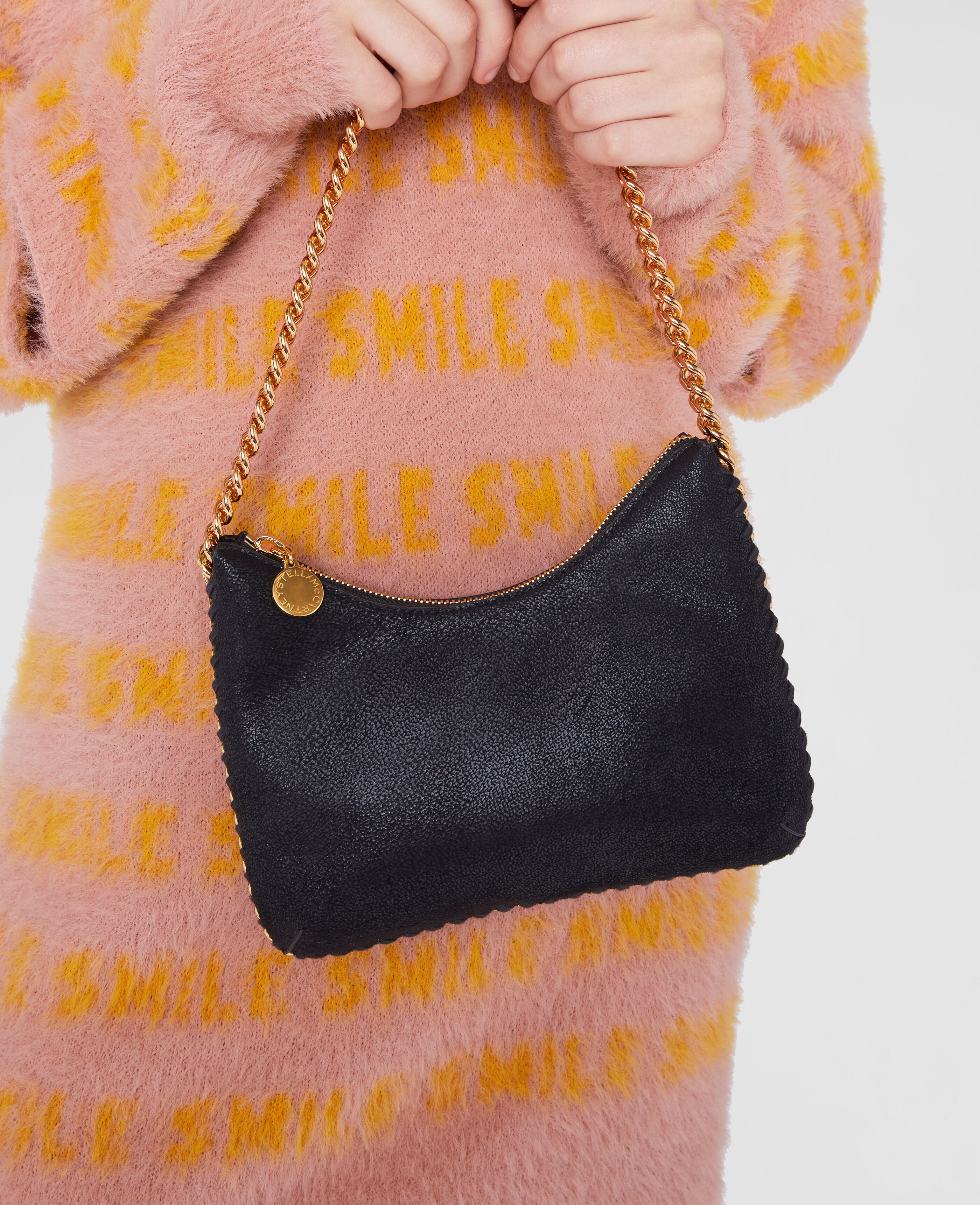 Women Black Falabella Zipped Mini Shoulder Bag | Stella McCartney US